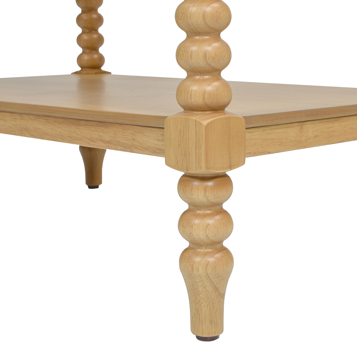 Easton 28" Natural Brown Wood 1-Drawer Side Table with Shelf