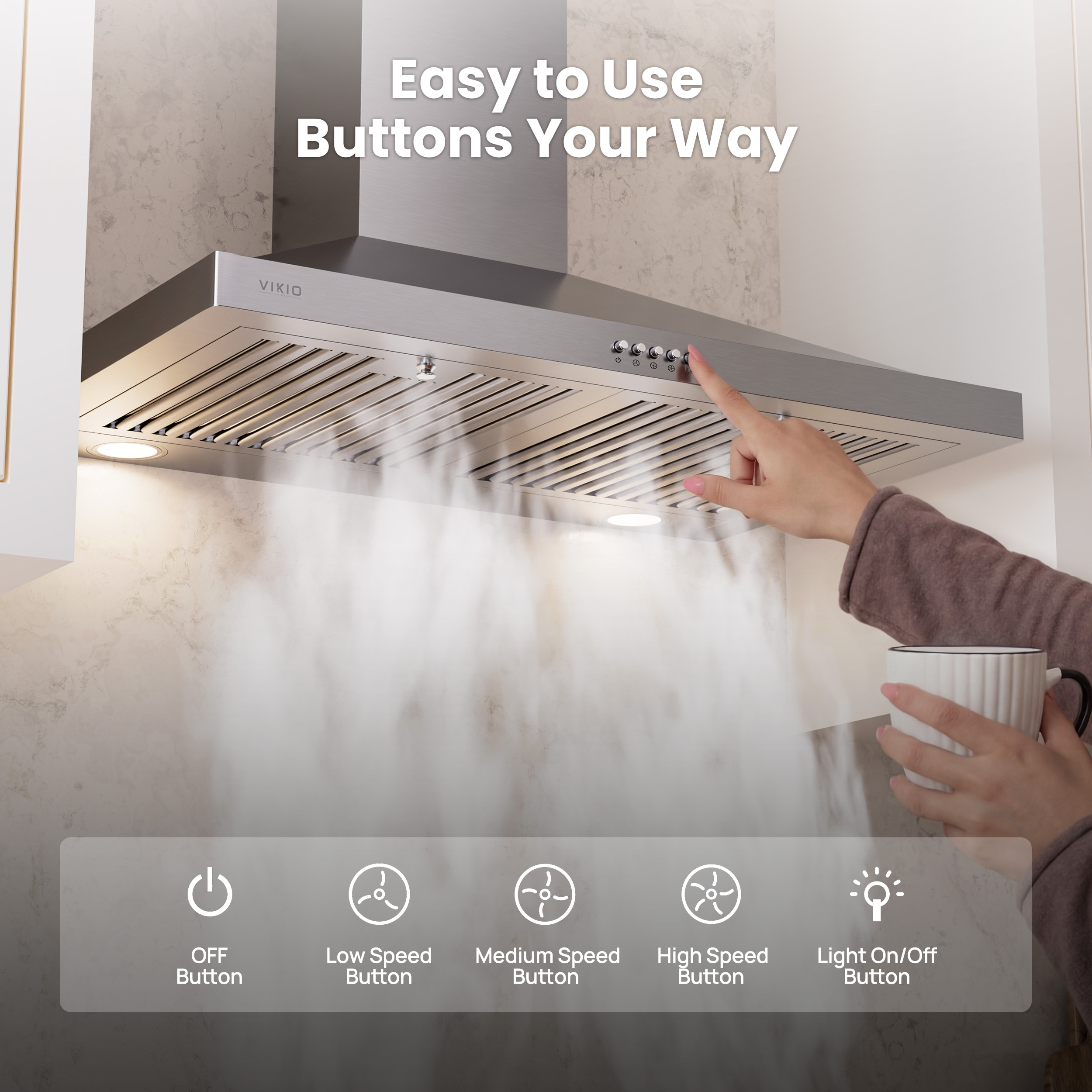 VIKIO RP05-30-1 Wall-Mounted-Range-Hoods - View #6