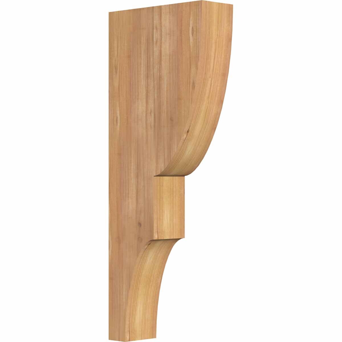 Ekena Millwork COR04X10X26RID00SWR 3.5-in x 10-in x 26-in Ridgewood Unfinished Western red cedar Wood Paintable/Stainable Corbel