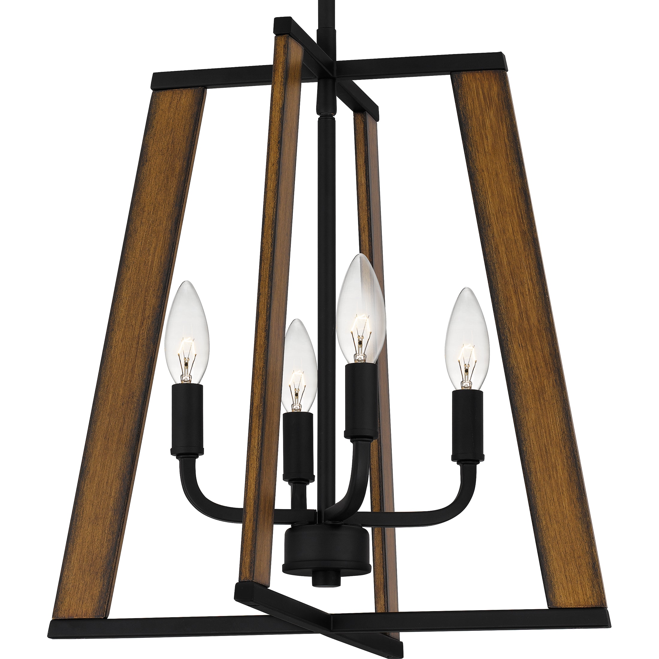 Quoizel Mayline 4-Light Matte Black Transitional Lantern Medium Hanging ...