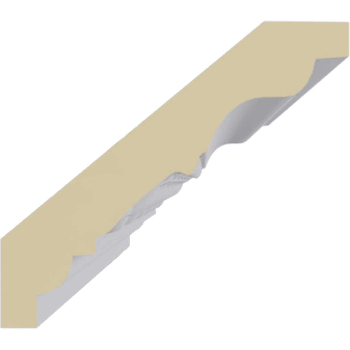 White Polyurethane Decorative Crown Moulding 94.5"