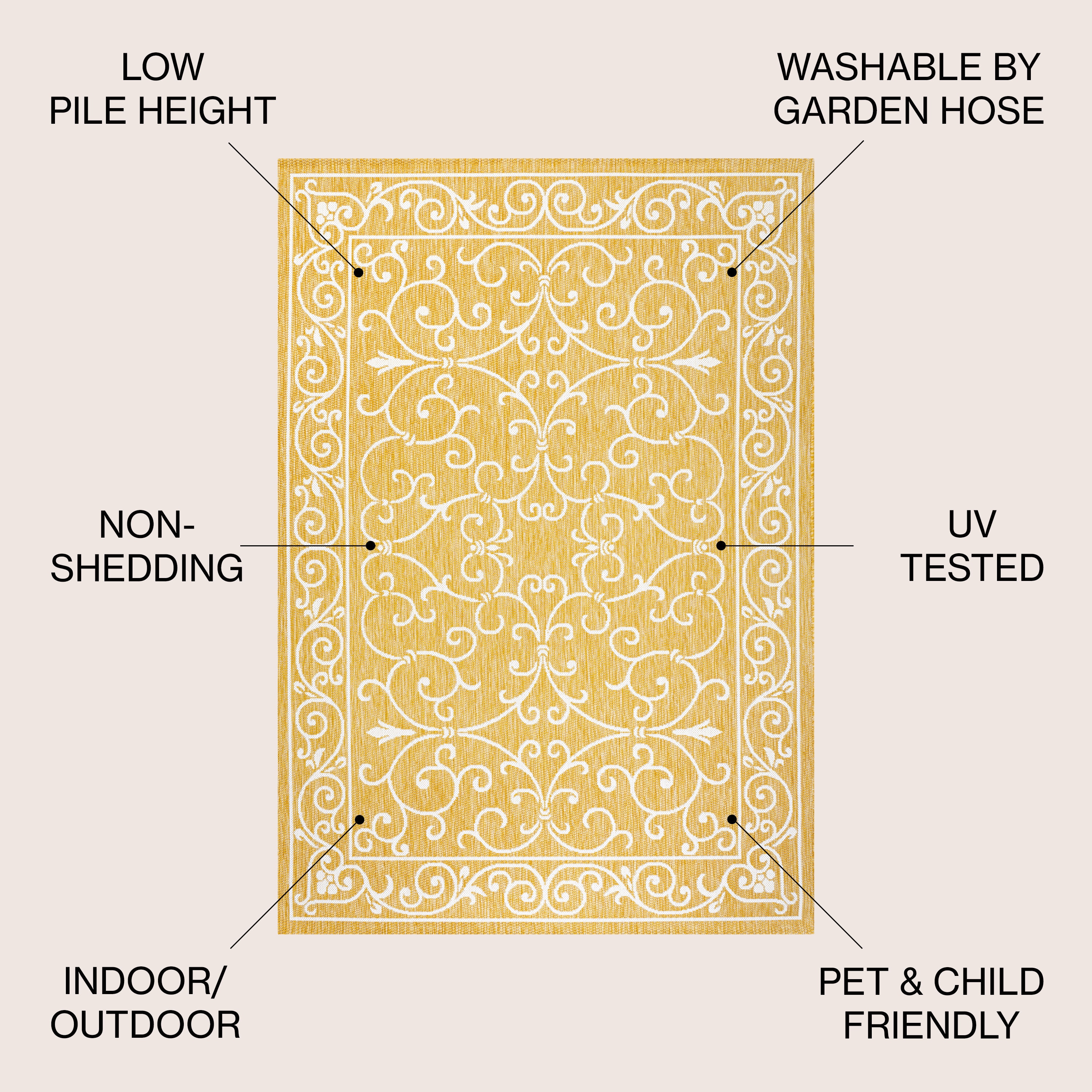 JONATHAN  Y SMB106L-5SQ rugs - View #2