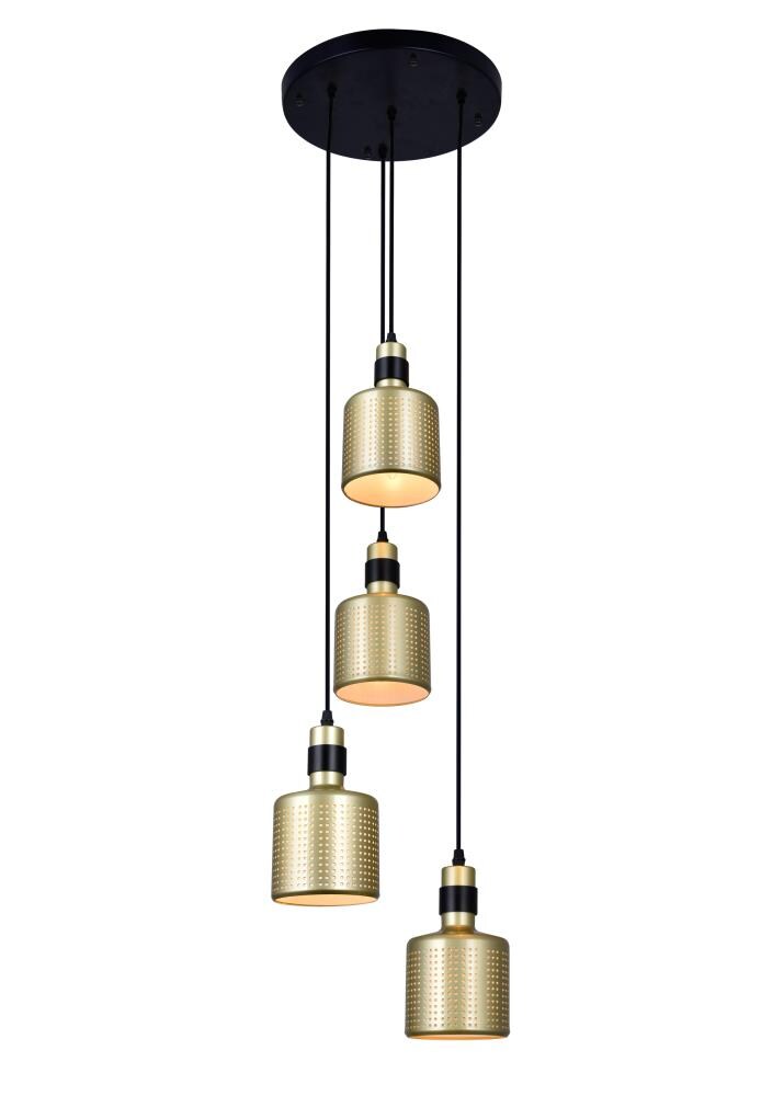 CWI Lighting 1144P12-4-270 Forate 4-Light Pearl Gold Modern/Contemporary Geometric LED Hanging Pendant Light