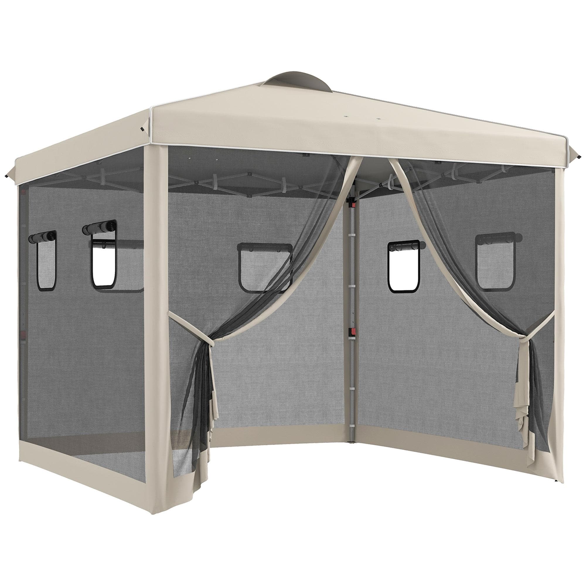 Bayfeve BFAOS-4235-CNP 10-ft x 10-ft Square Beige Pop-up canopy