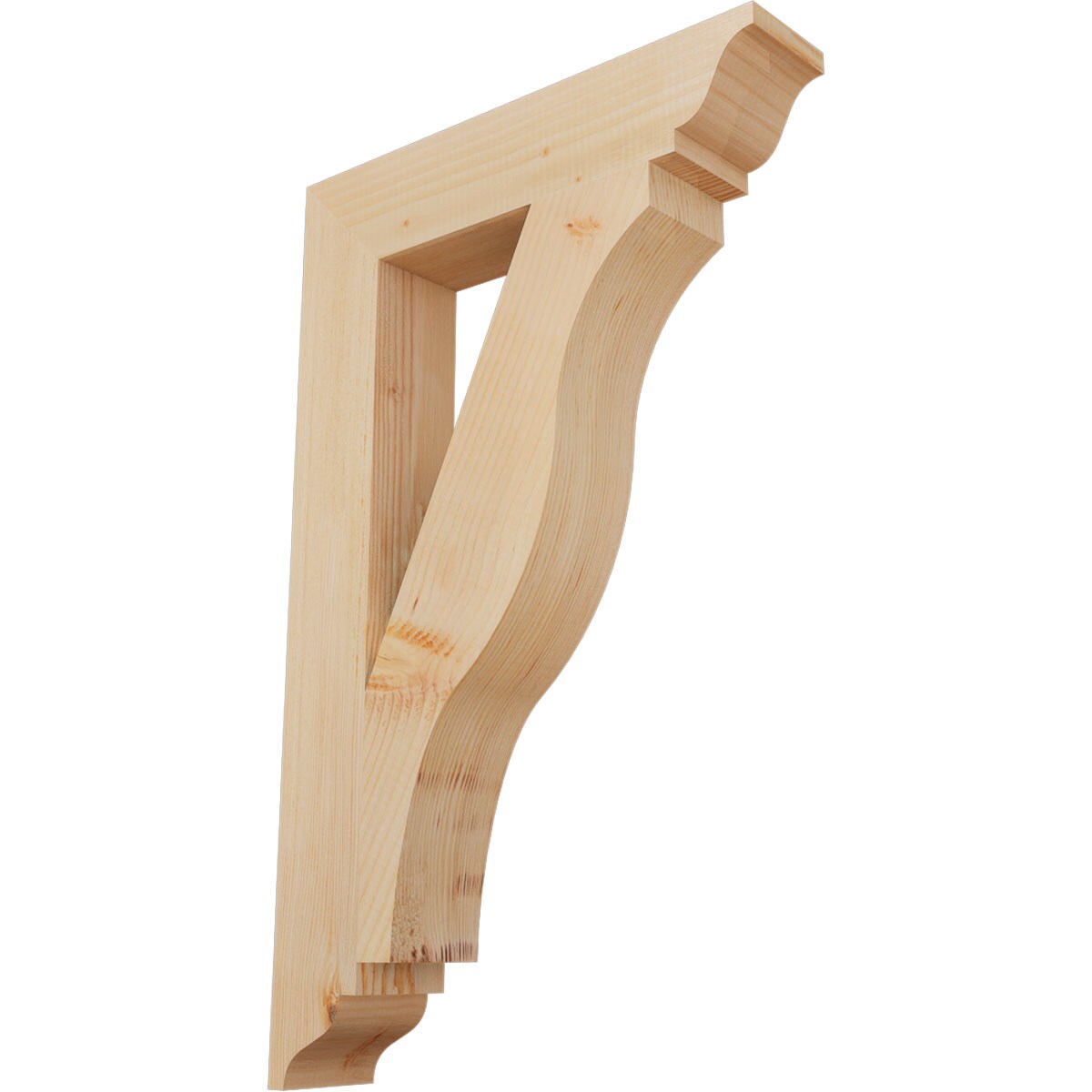 Ekena Millwork BKT04X20X32FST01SDF Funston traditional smooth 3-1/2-in x 20-in x 32-in Douglas fir Brown Wood Standard bracket