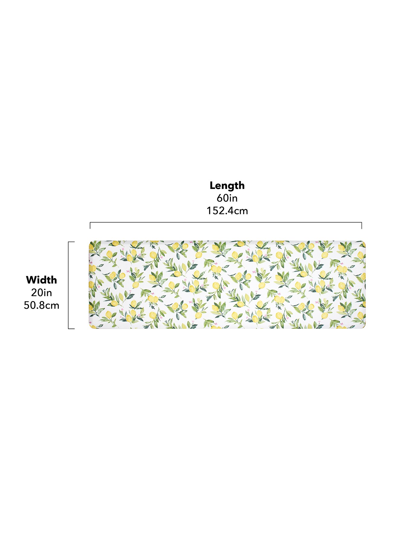 Limon Yellow and White Anti-Fatigue Comfort Mat, 60in x 20in