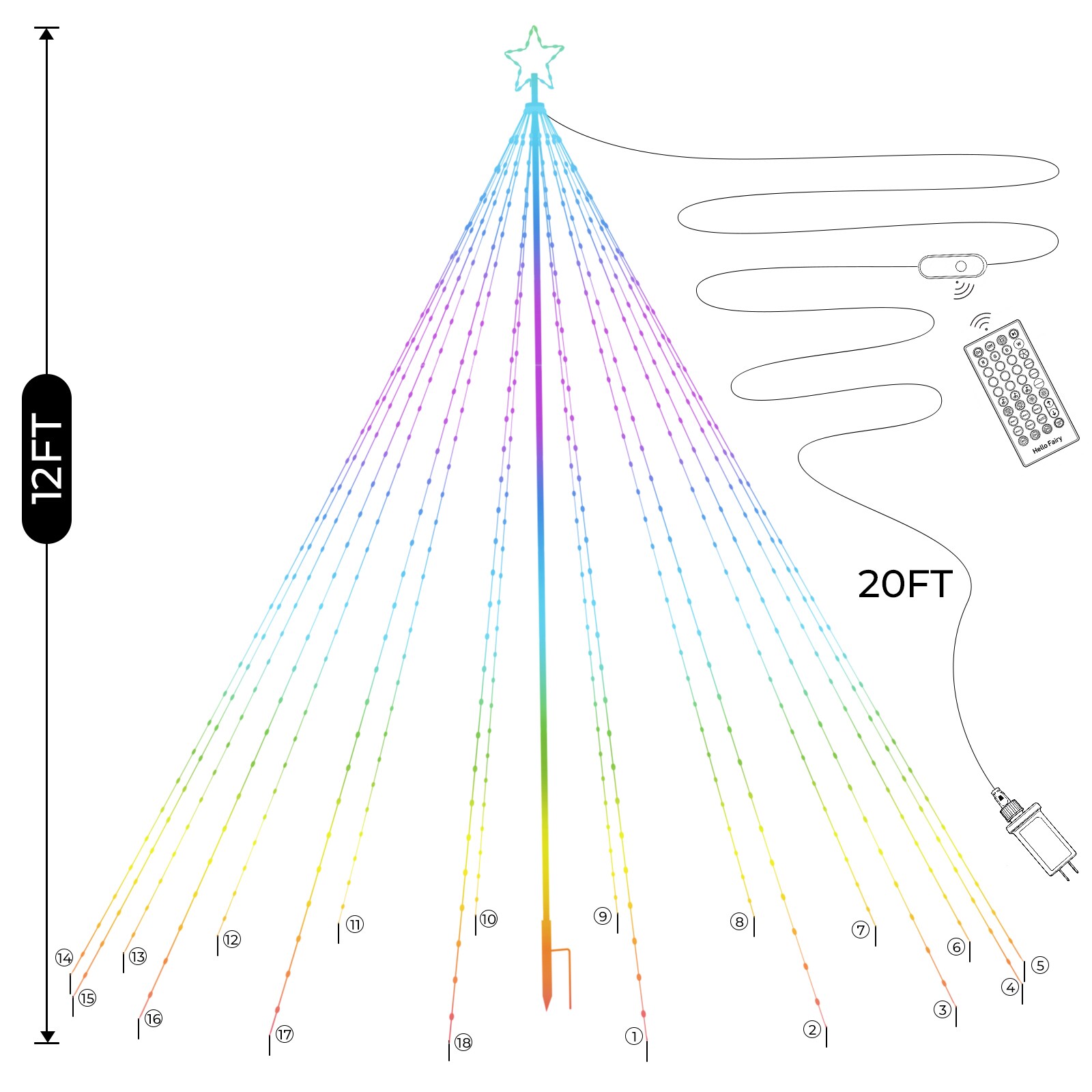 Avatar Controls BESL112 Christmas-String-Lights - View #2