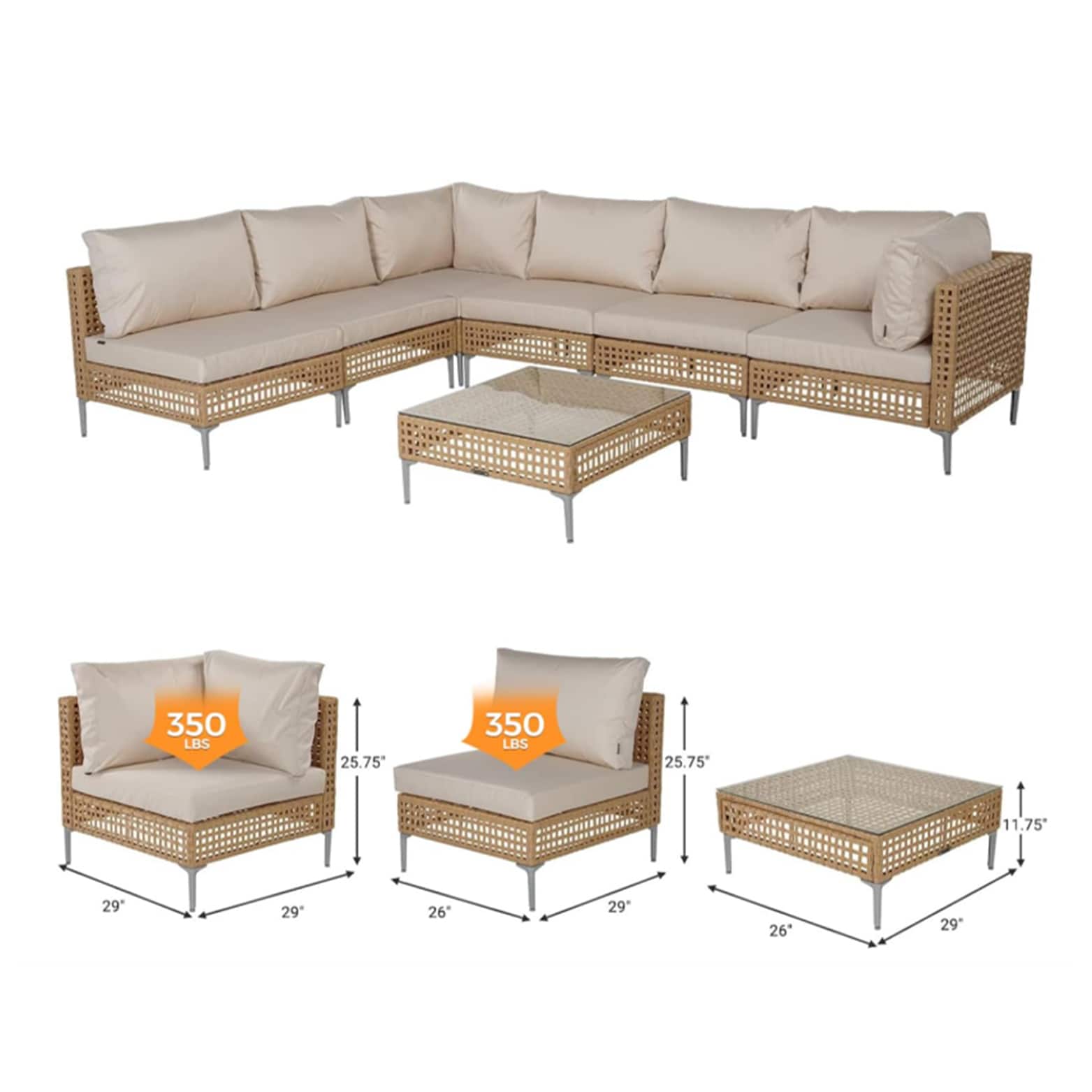 Mondawe MA-BF57S02 Patio-Sofas-Daybeds - View #9