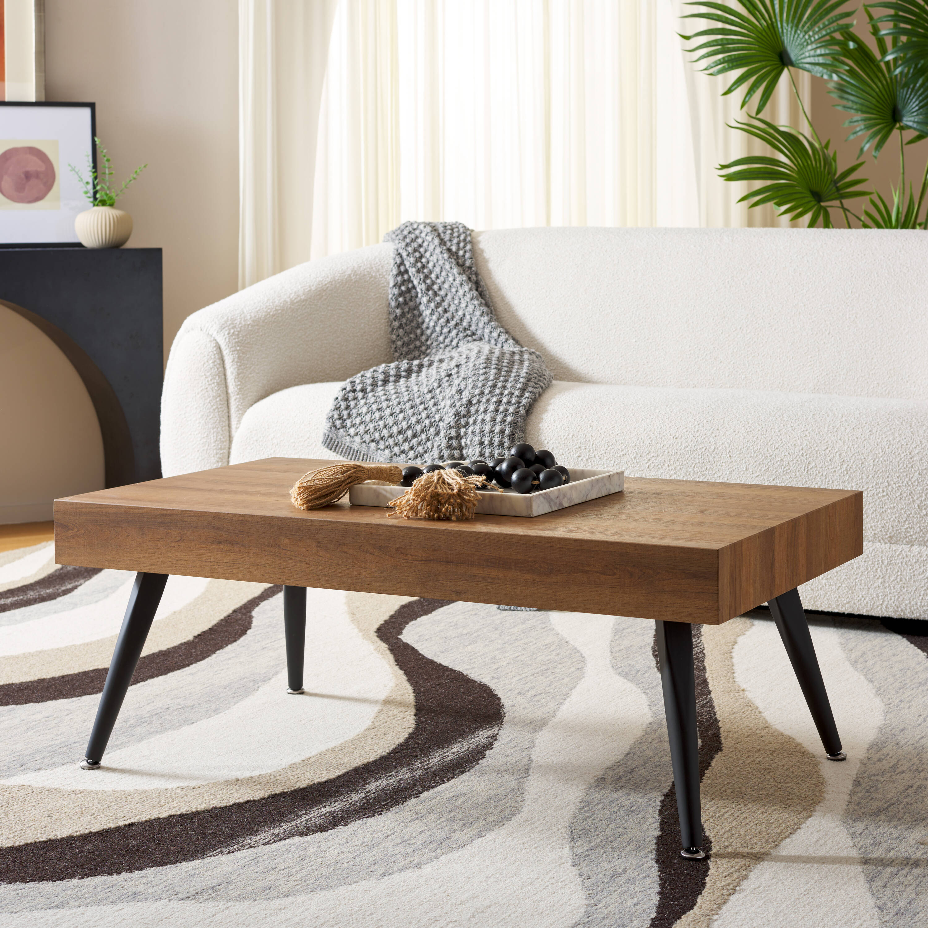 Safavieh COF7007B Powder Coating MDF Modern Coffee Table