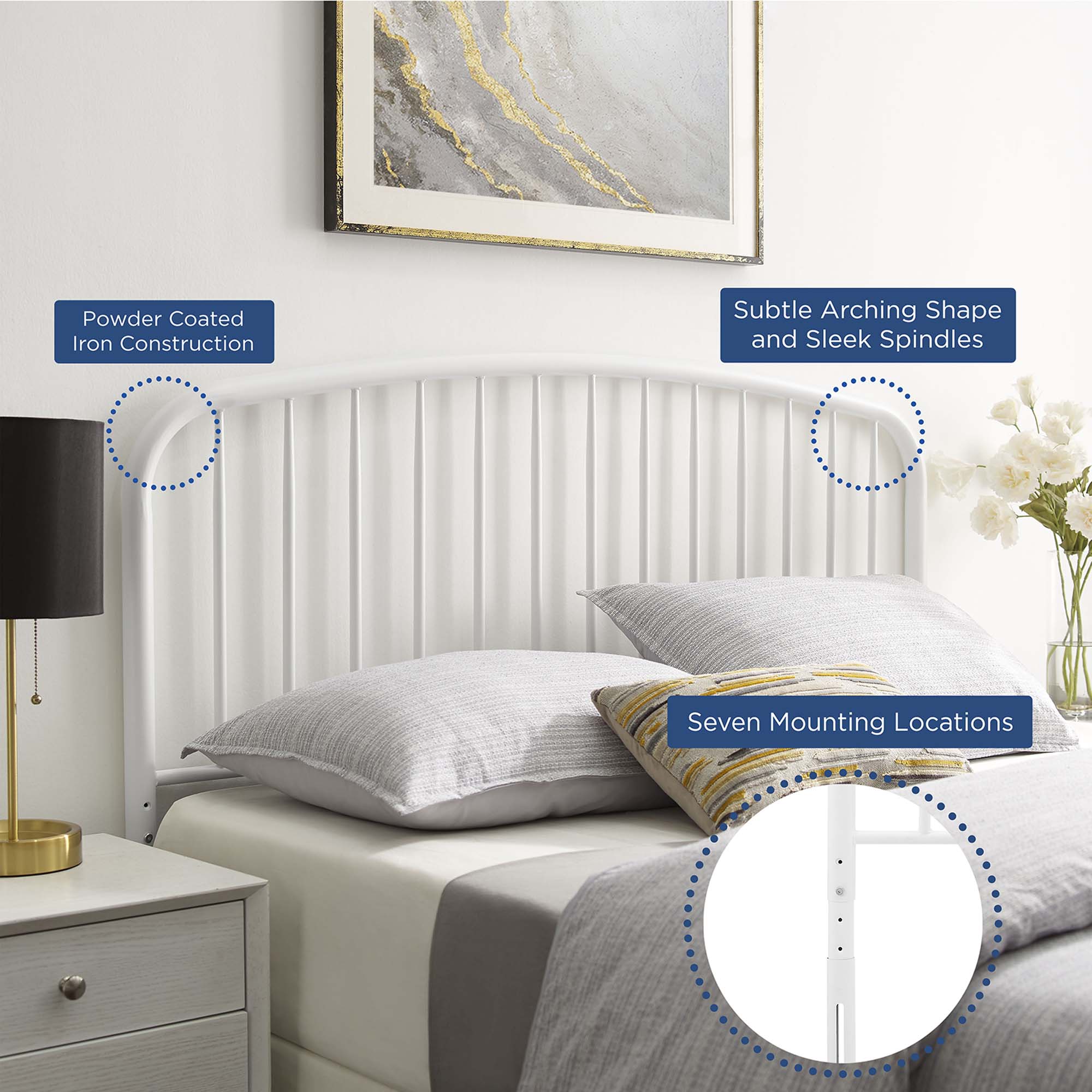 Modway MOD-6149-WHI Upholstered-Headboards - View #6