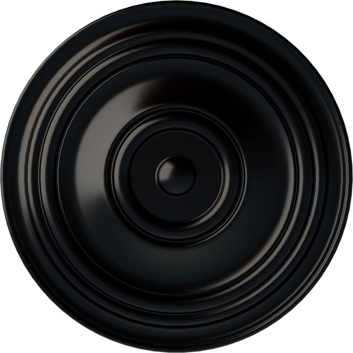 Ekena Millwork CM31TRBLF Traditional 31.5-Inches W x 31.5-Inches L Painted Jet Black Polyurethane Whole Ceiling Medallion