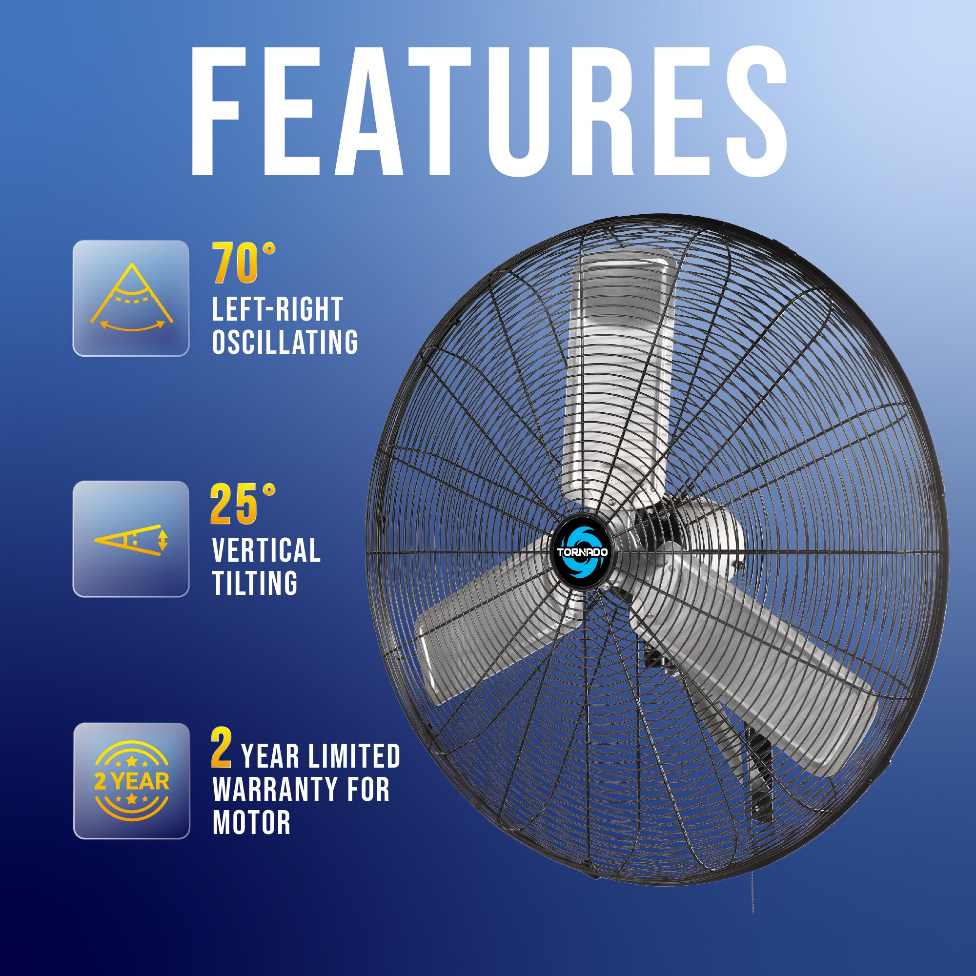 Tornado Fans HI-FAN-30MOWF-A-1P Wall-Mounted-Fans - View #3