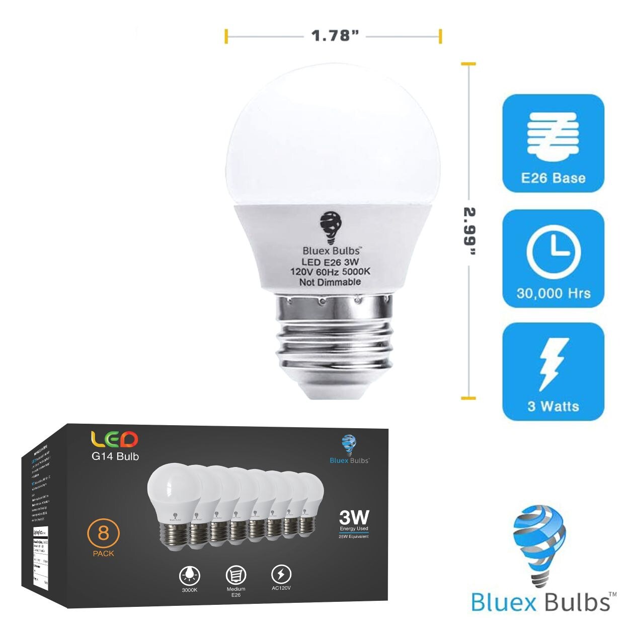 Bluex Bulbs BlueX LED 60-Watt EQ T5 Warm White Miniature Bi-pin