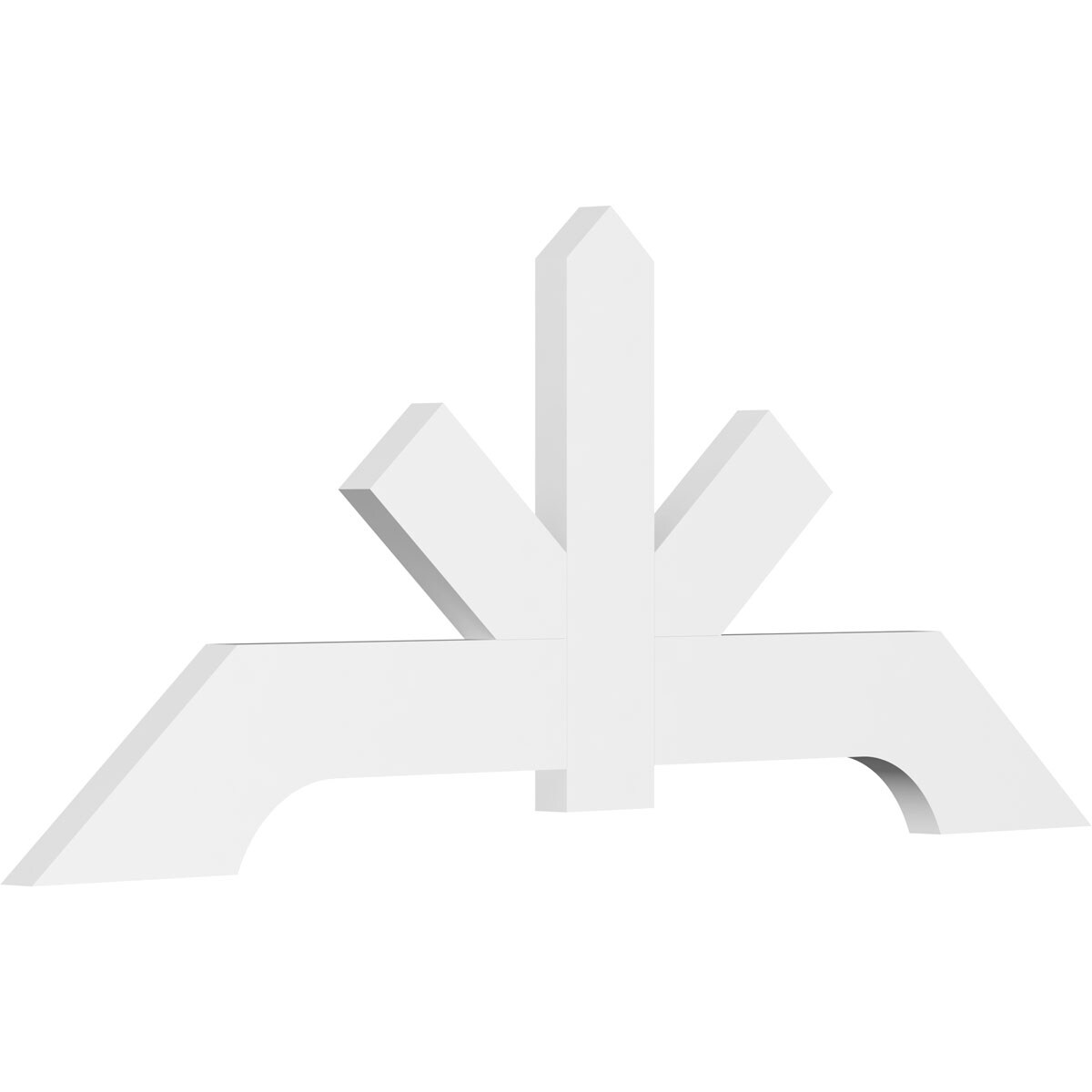 Ekena Millwork GBP072X30X0206VAN00 Vanguard White PVC Gable bracket