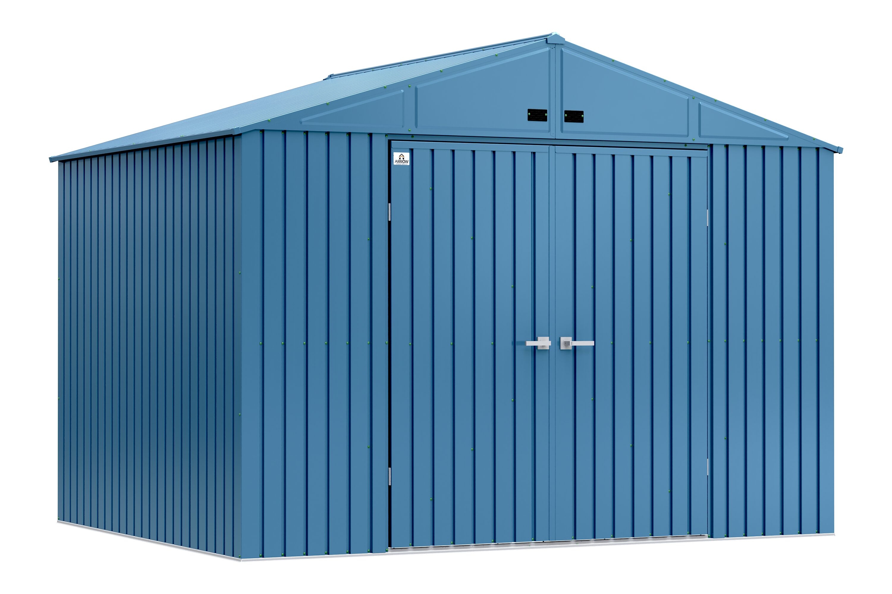 10 ft. x 8 ft. Blue Grey Galvanized Steel Storage Shed