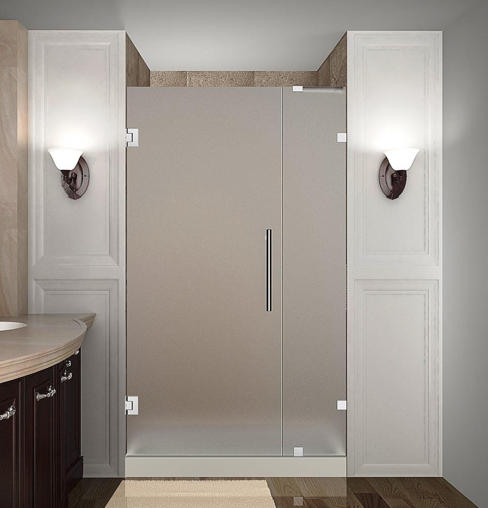 Aston Nautis 32 1 4 In To 33 1 4 In X 72 In Frameless Hinged Shower