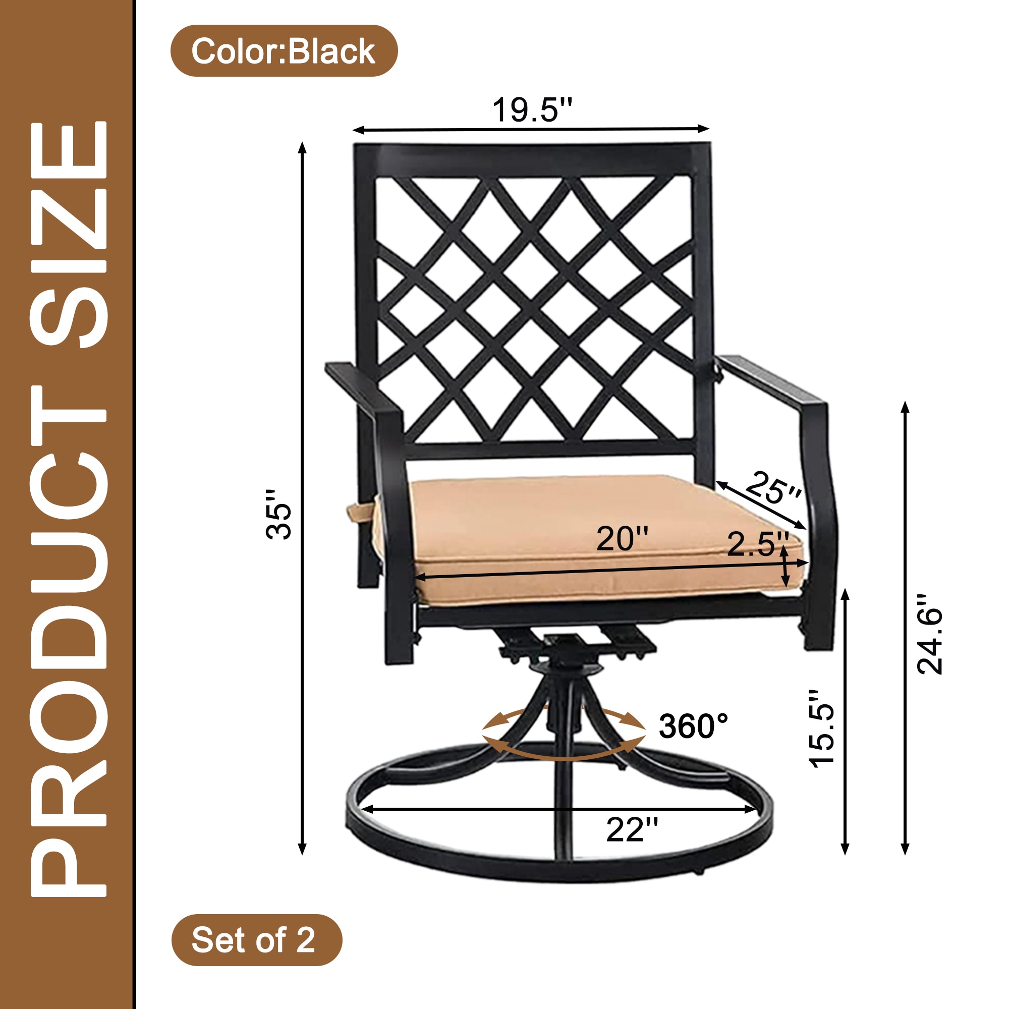 CASAINC CA-03B01 Patio-Chairs - View #7