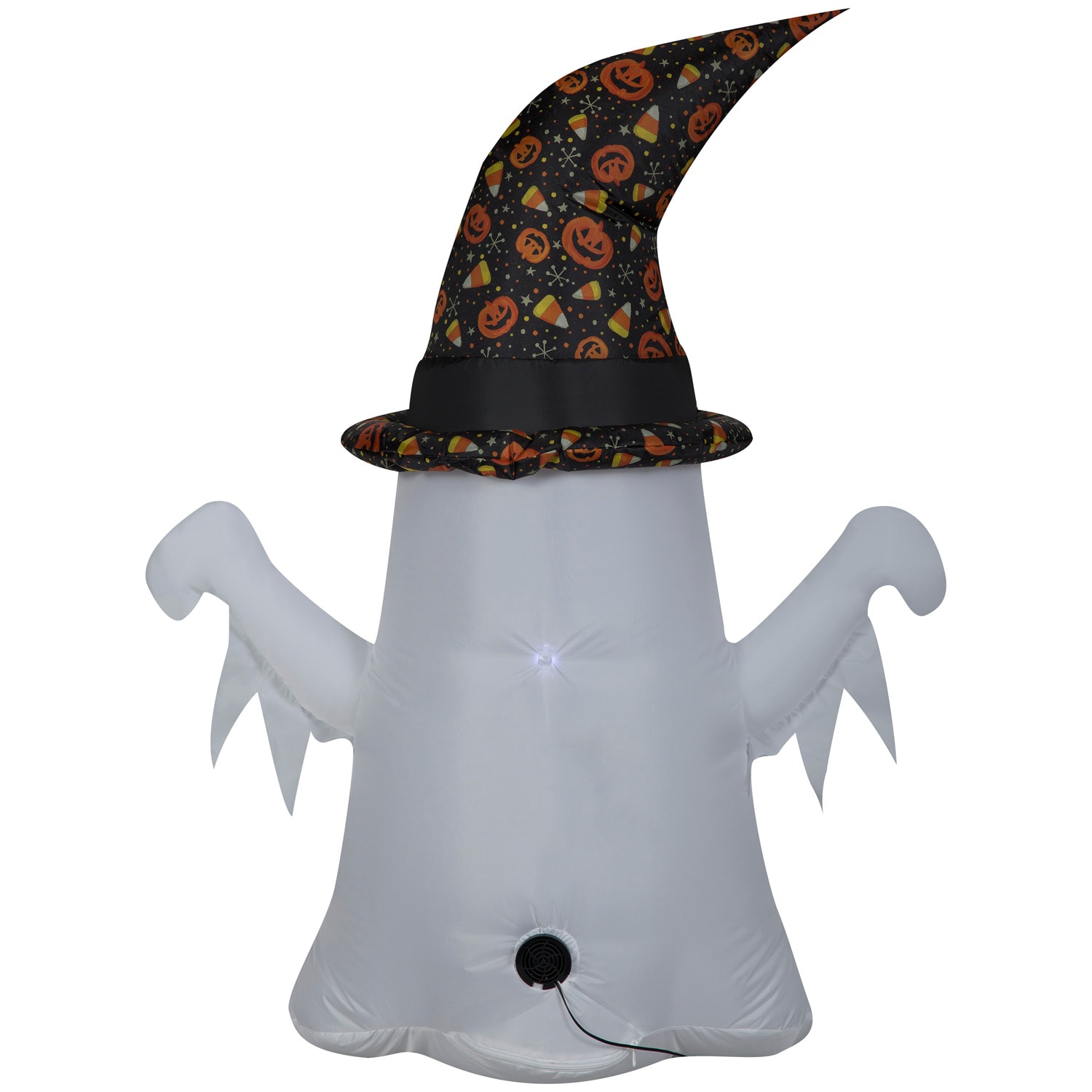 Gemmy 4-ft Yard Stake Lighted Ghost Inflatable in the Outdoor Halloween ...