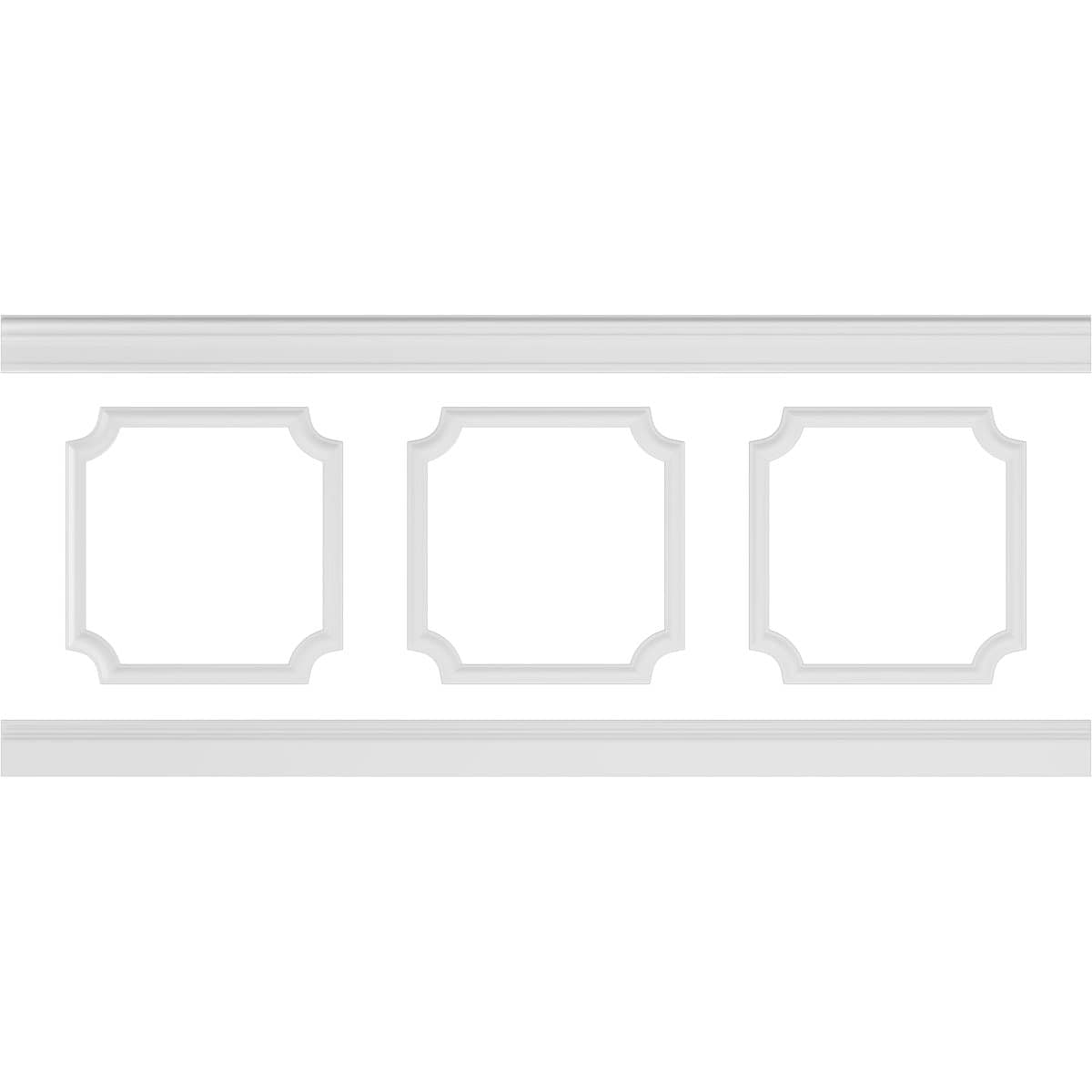Ekena Millwork WPKUSC061P040 Smooth Paintable/Stainable Off-white Polyurethane Wainscoting Wall Panel ( 5 -Pack, Covers 26.24-sq ft )