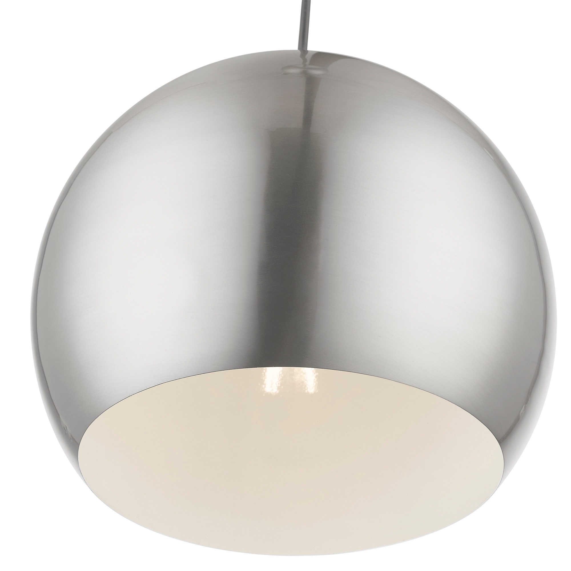 Stockton Brushed Nickel and Chrome Globe Pendant Light
