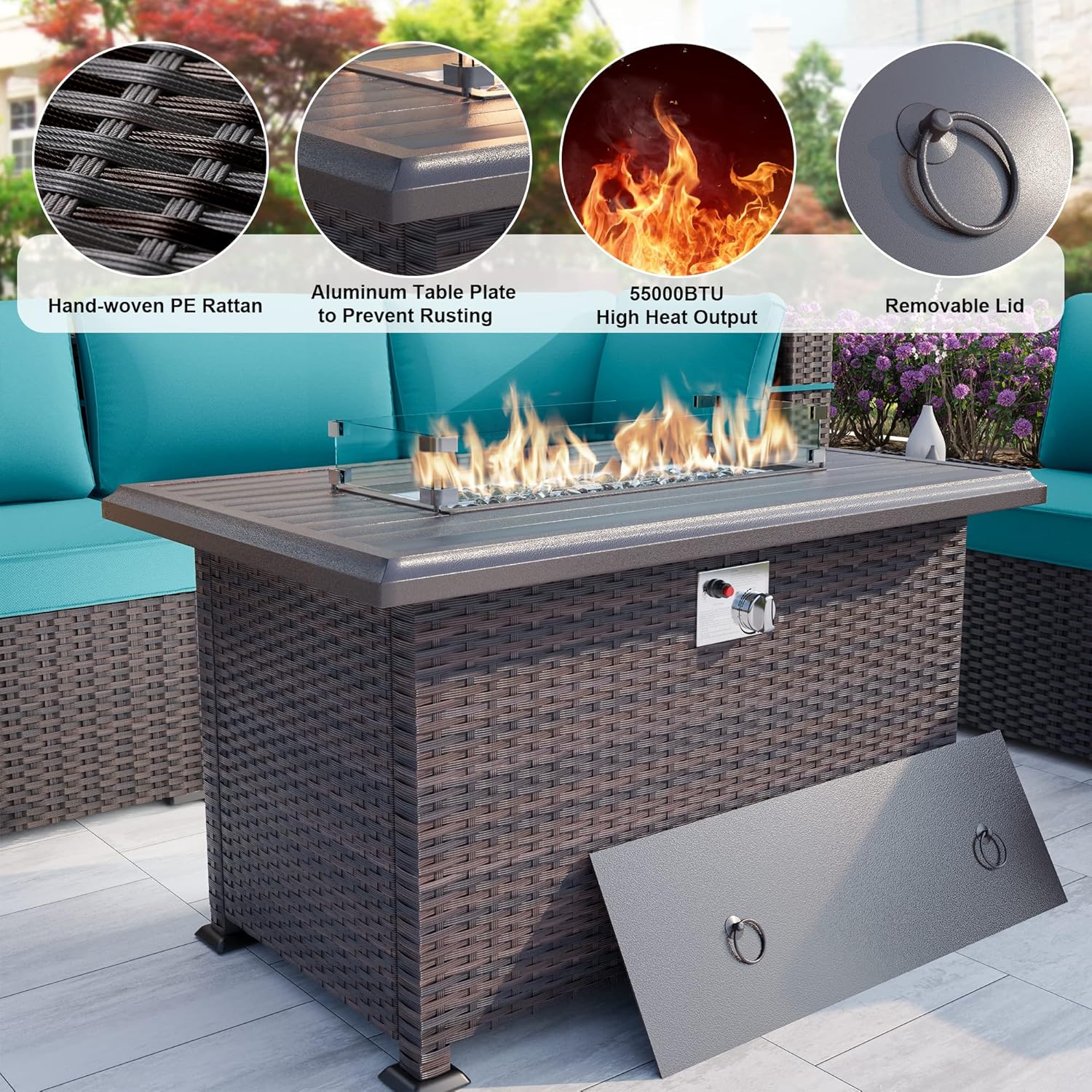ALAULM LS-6PCS+FP-BLUE Patio-Conversation-Sets - View #3