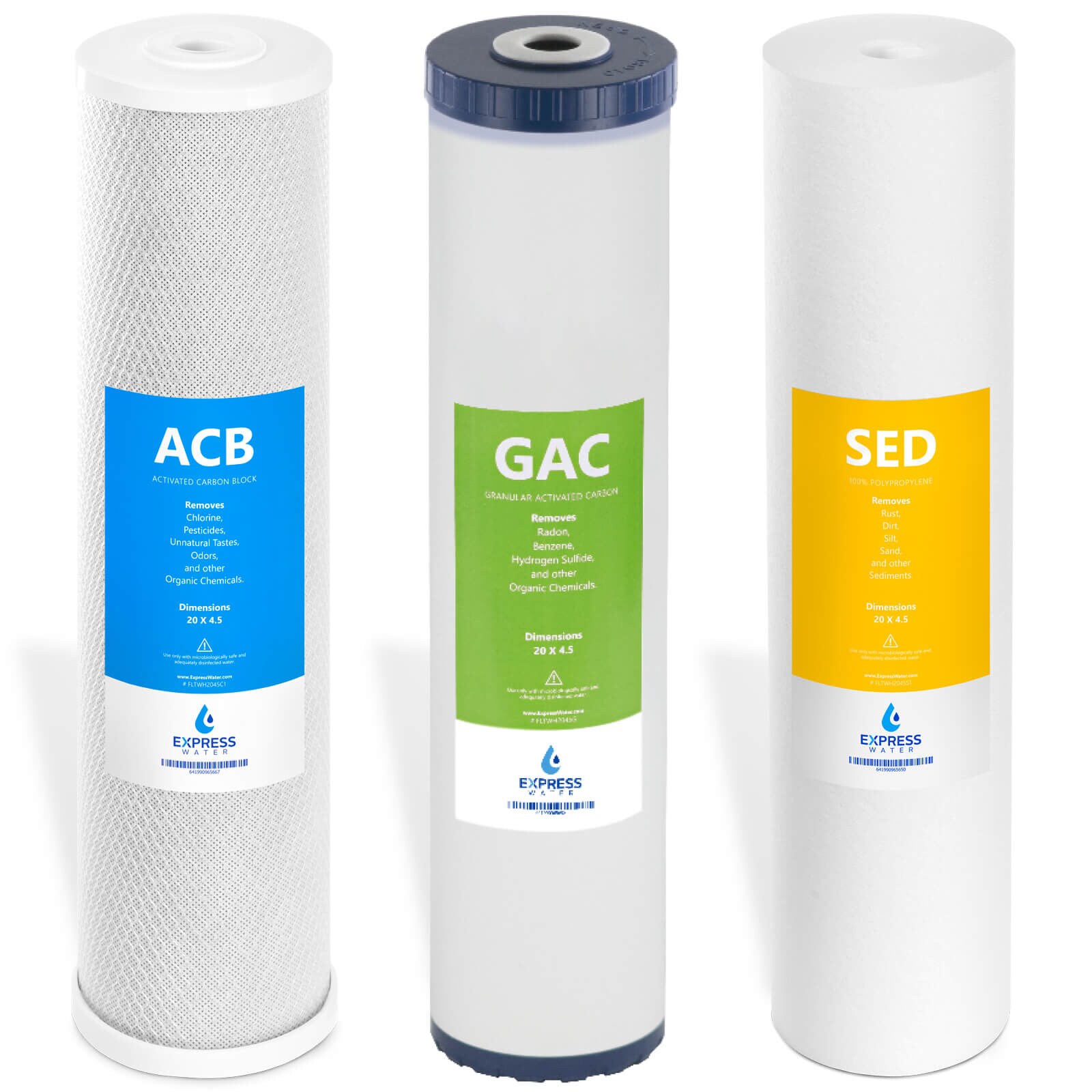 High Capacity Whole House Water Filter Set with Carbon Block