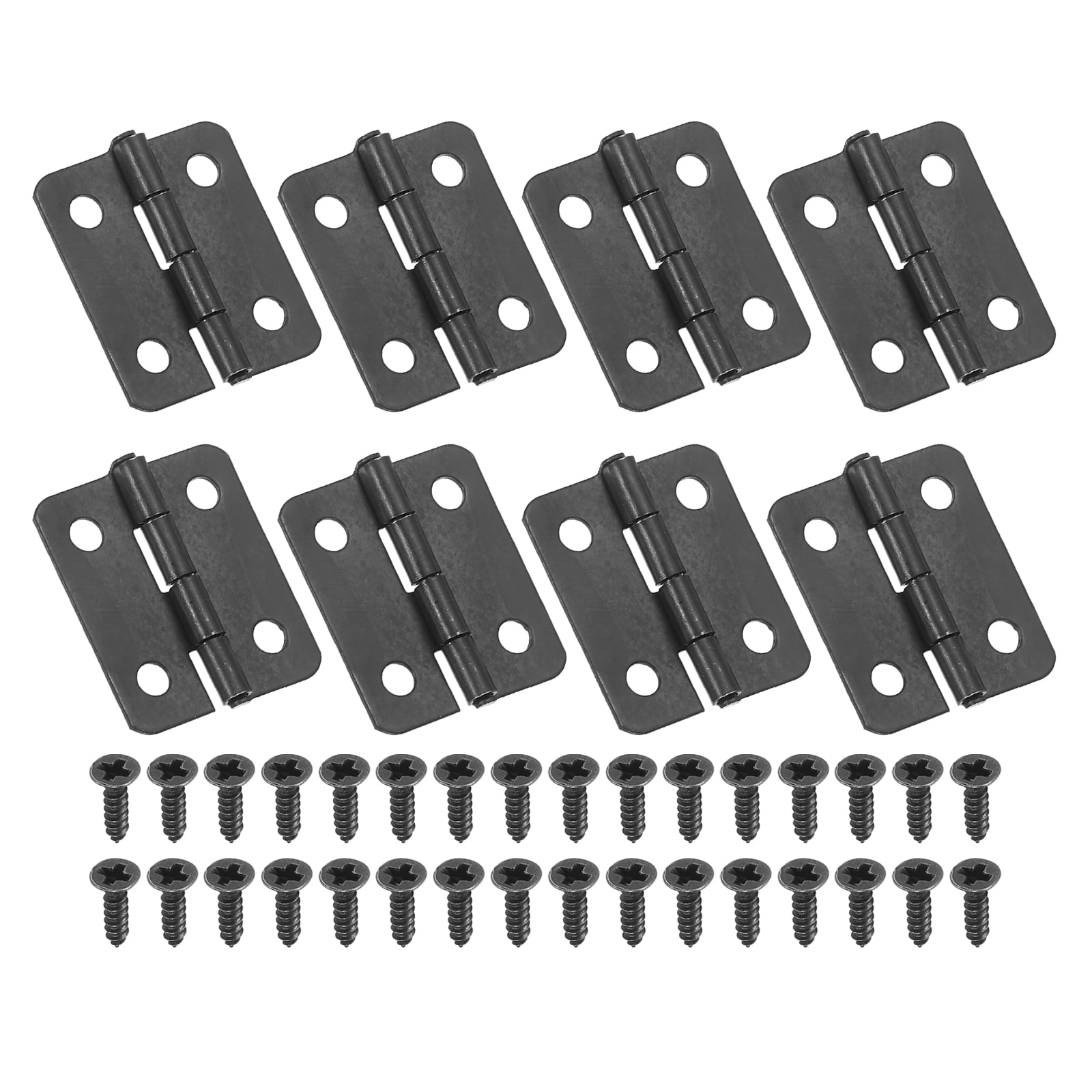 PATIKIL Small Butt Hinges 3/4 Inch 8pcs Mini Jewelry Box Hinge with Screw for Jewelry Wooden Boxes Cabinet Drawer Doors Gate Black #S26051400UX4518