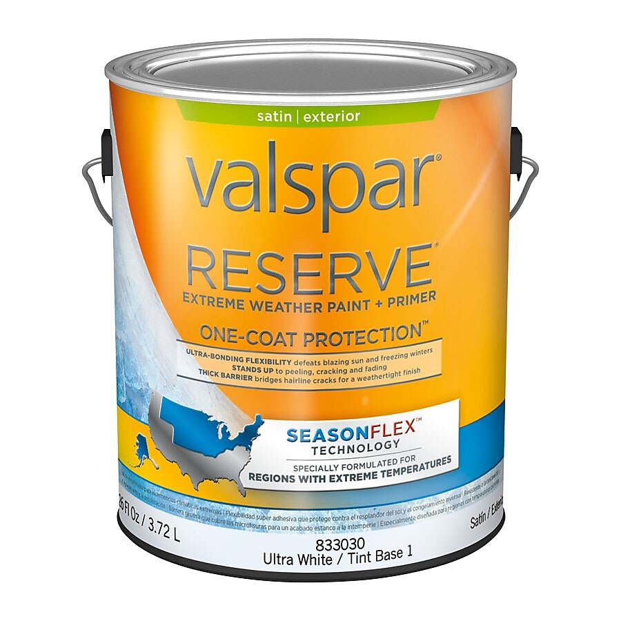 Valspar SeasonFlex Base 1 Satin Exterior Tintable Paint (Actual Net Contents: 126-fl oz) Valspar SeasonFlex Base 1 Satin Exterior Tintable Paint (Actual Net Contents: 126-fl oz)