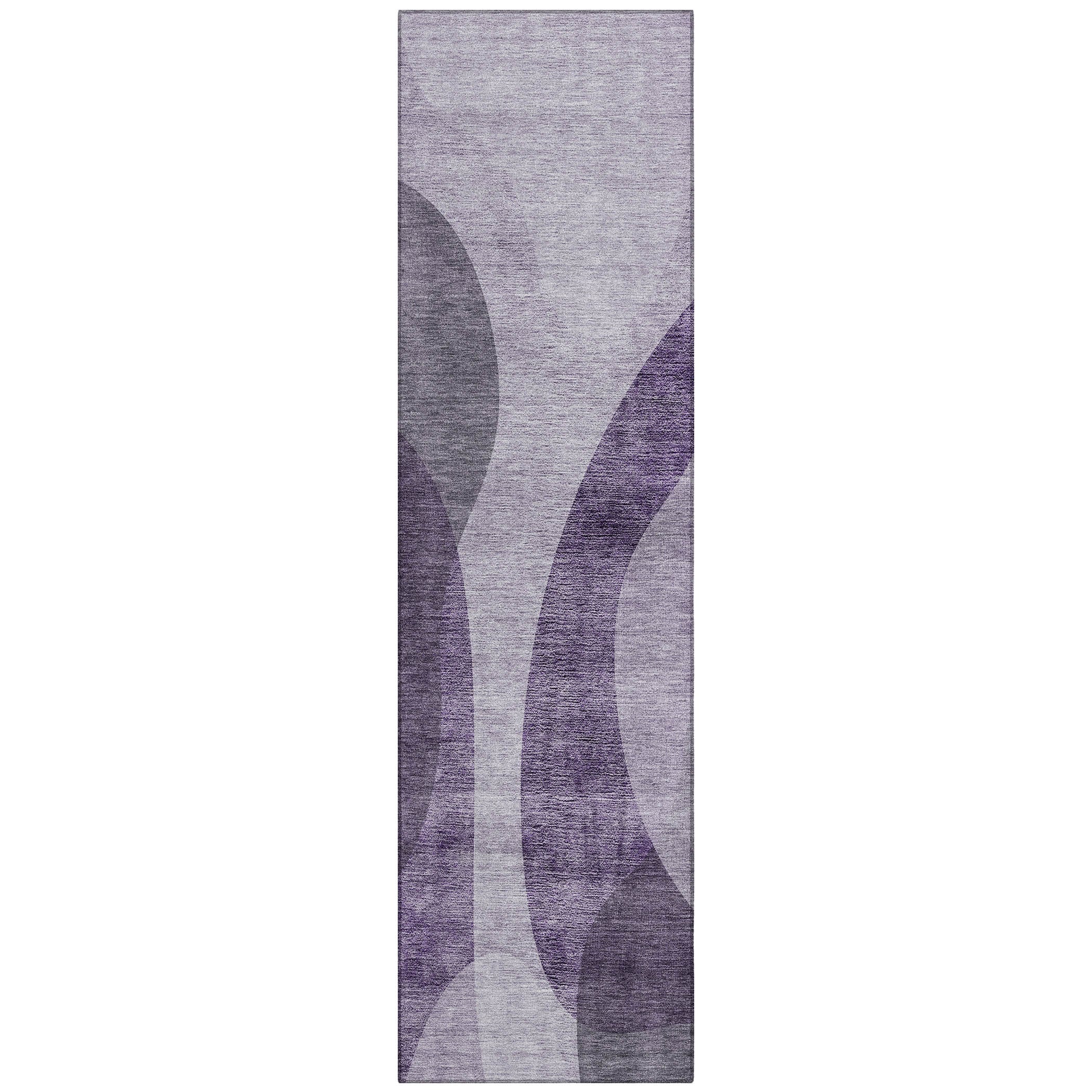 Addison Rugs ACN657PP2X8 Chantille ACN657PP 2 x 7 (ft) Polyester Purple Rectangular Indoor/Outdoor Geometric Machine washable Runner rug