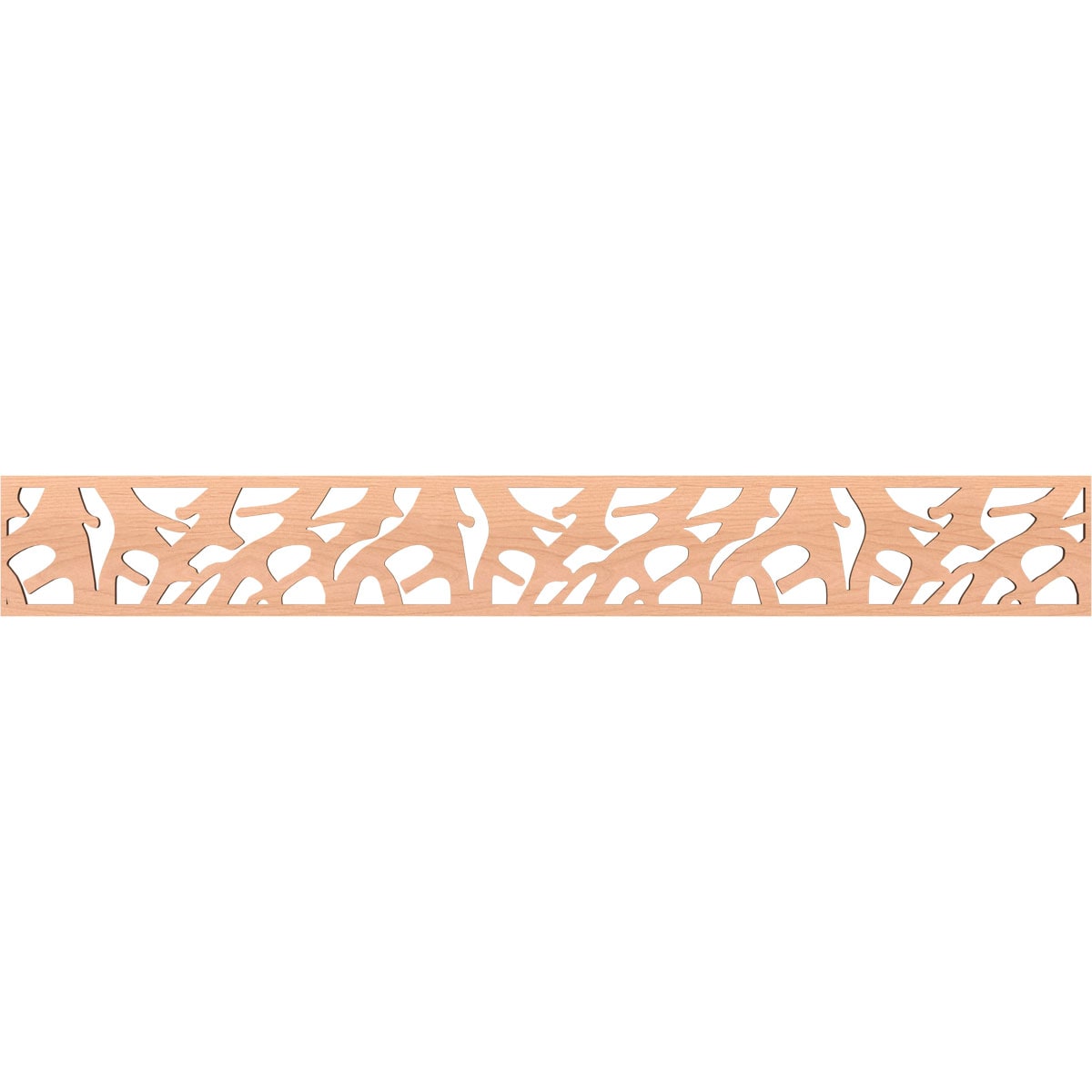 Ekena Millwork MLDA06X46MATAL Manton Fretwork Flat Trim 6-in x 3.86-ft Alder Brown Unfinished 2155808 Pierced Wall Panel Moulding