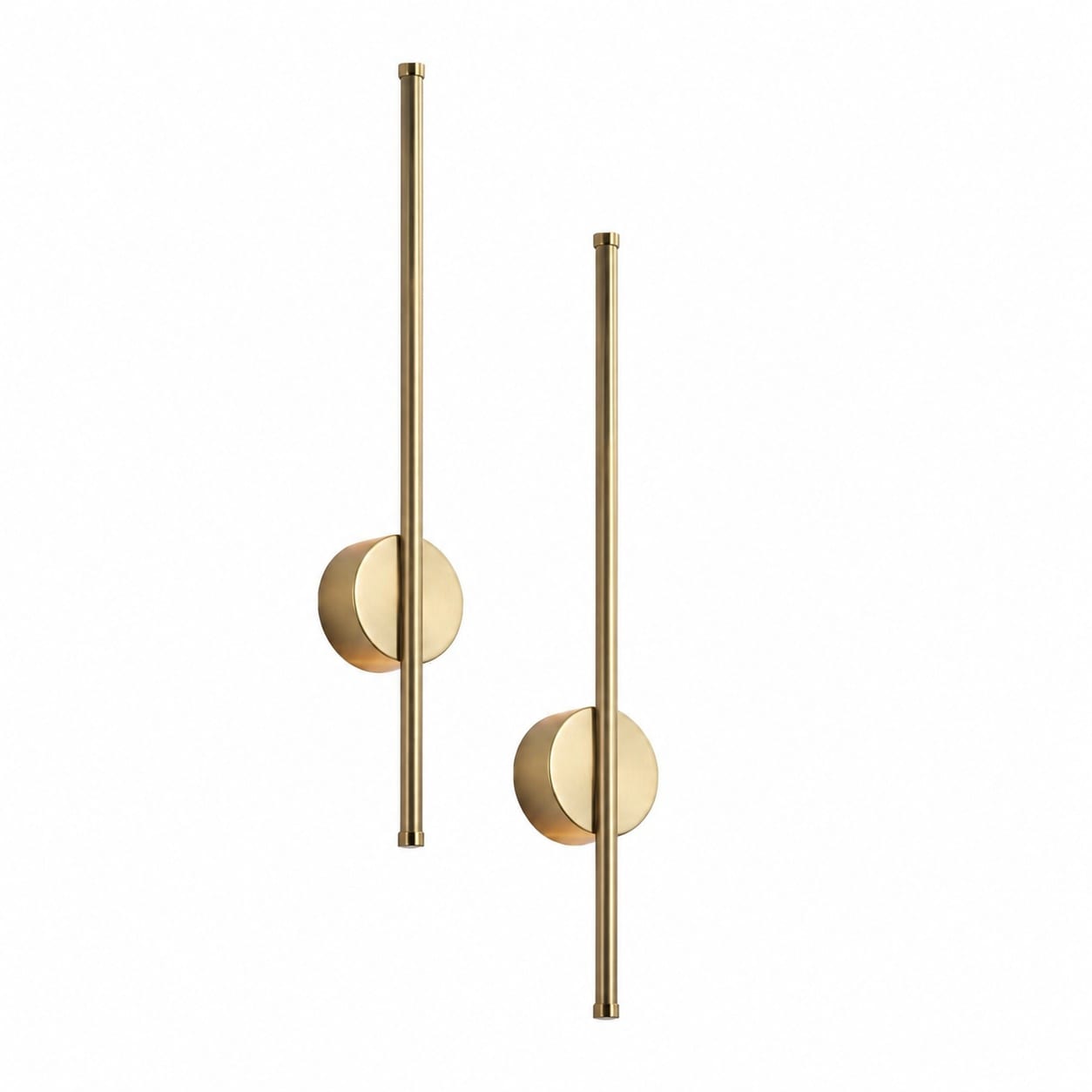Aoibox  23 6 in Brass cord-free LED Wall Sconce Set of 2 with Remote Dimmable 3 Color Temperatures Operated Sconces