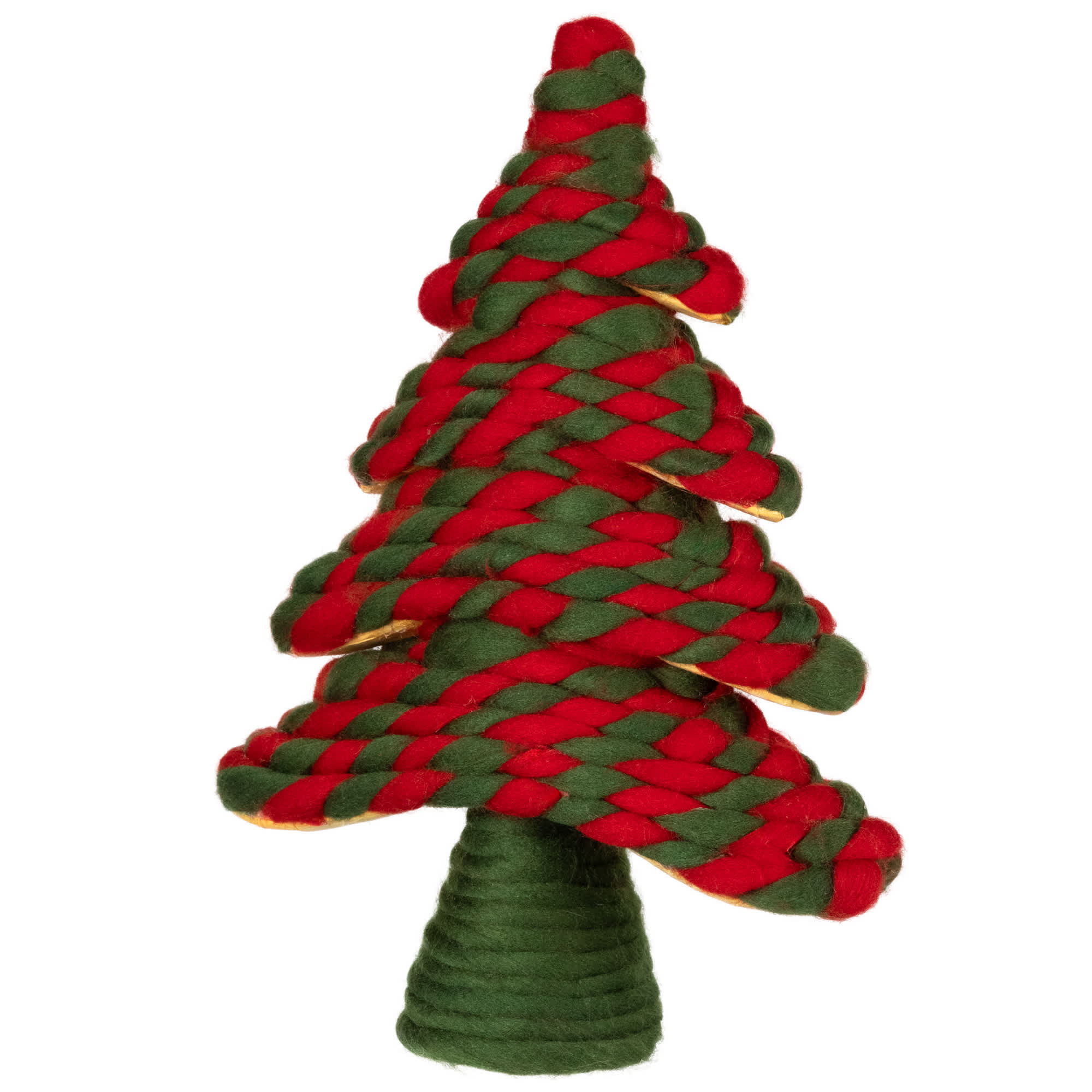 Northlight Twisted Yarn Plush Christmas Tree Decoration - 15.25 inch in ...