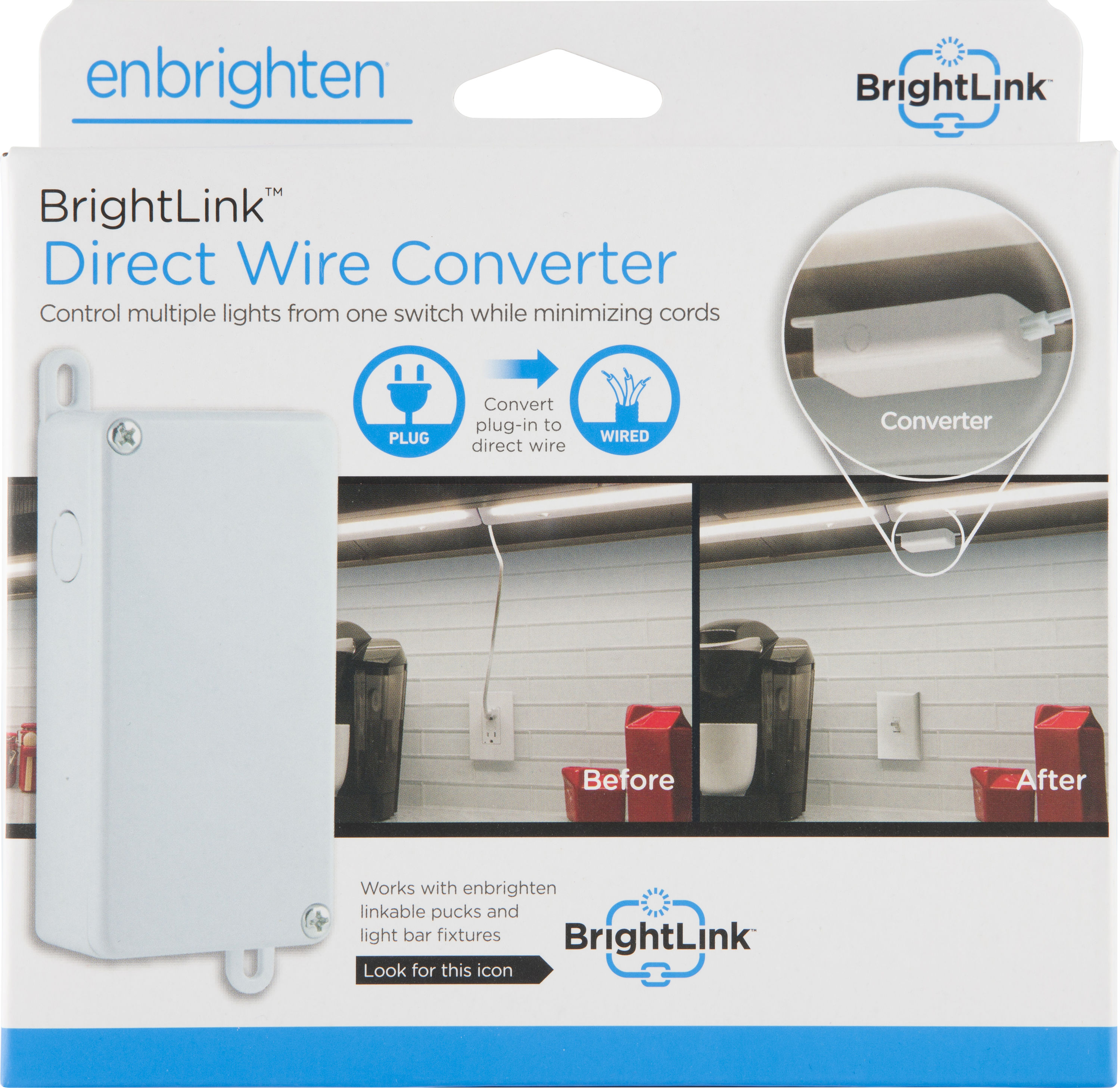 Enbrighten Cabinet Lighting Direct Wire Conversion Box in the Under Cabinet  Lighting Parts & Accessories department at