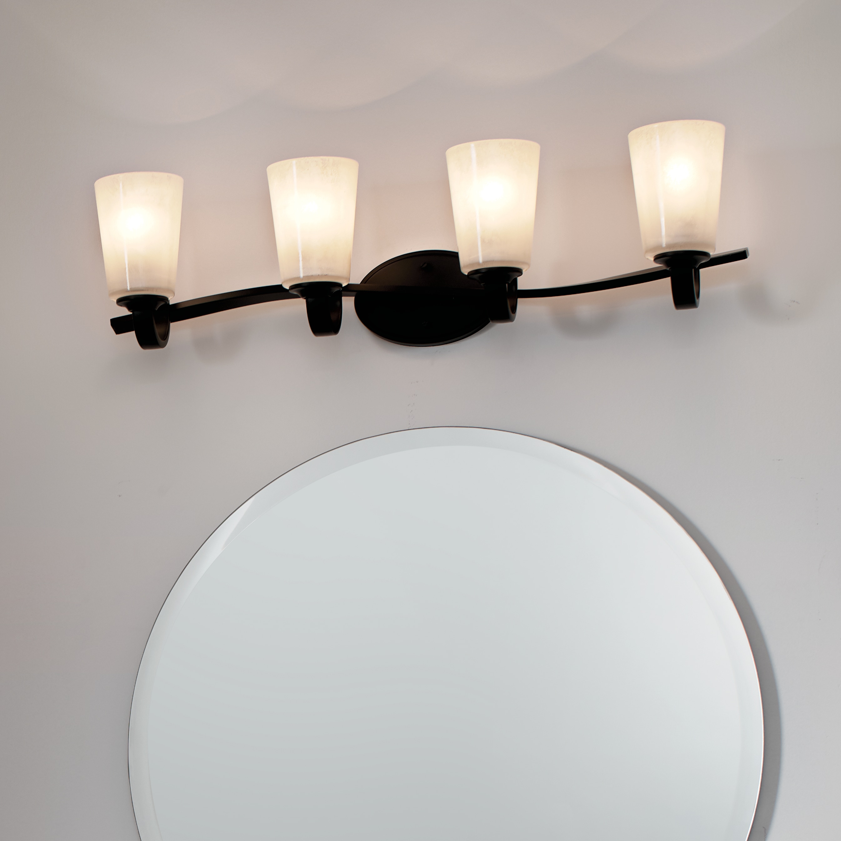 Kichler 37518 Oxby 30-in 4 -Light Black Modern/contemporary Vanity light
