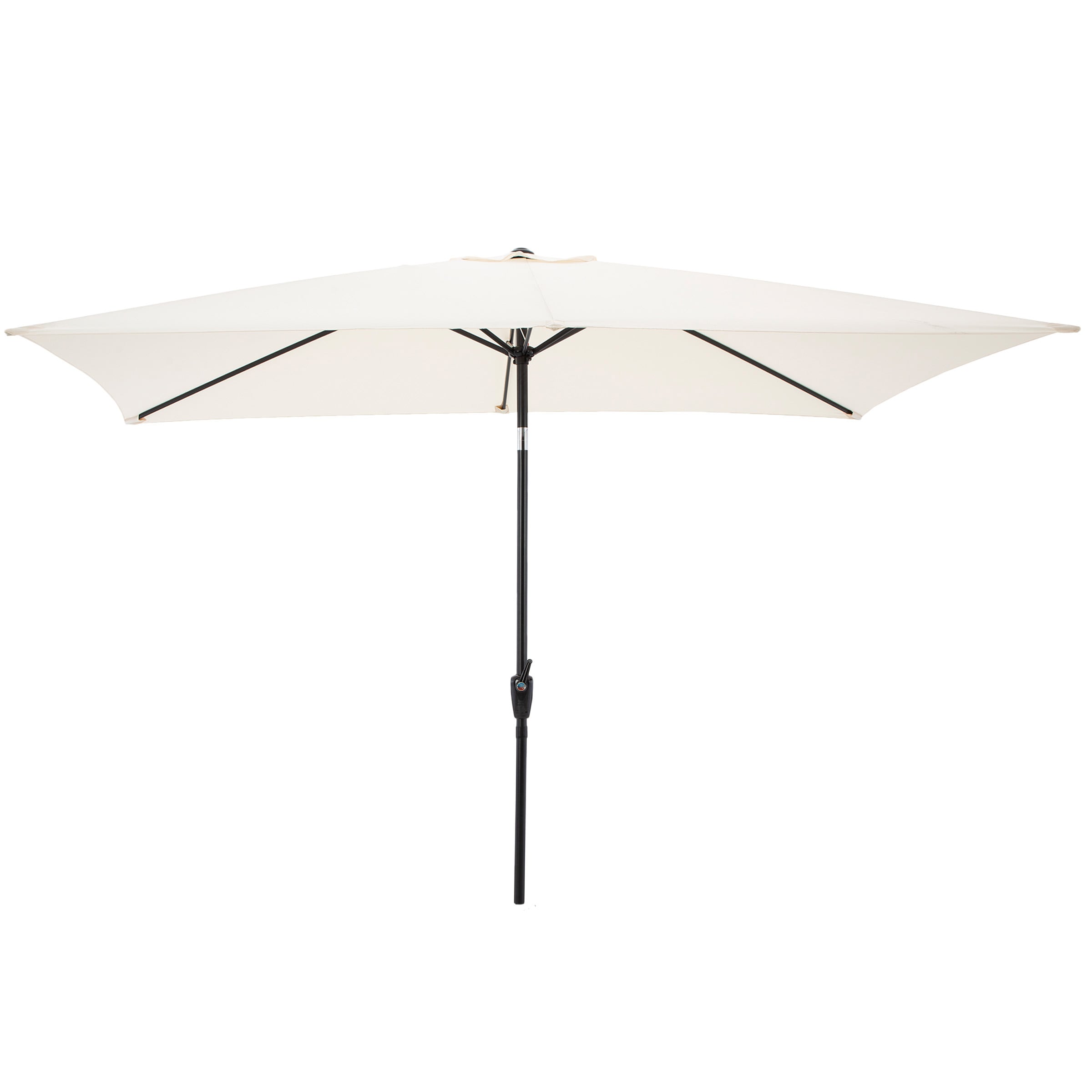 Pure Garden 50-LG1277 6.3-ft Steel Tan Push-button Tilt Market Patio Umbrella