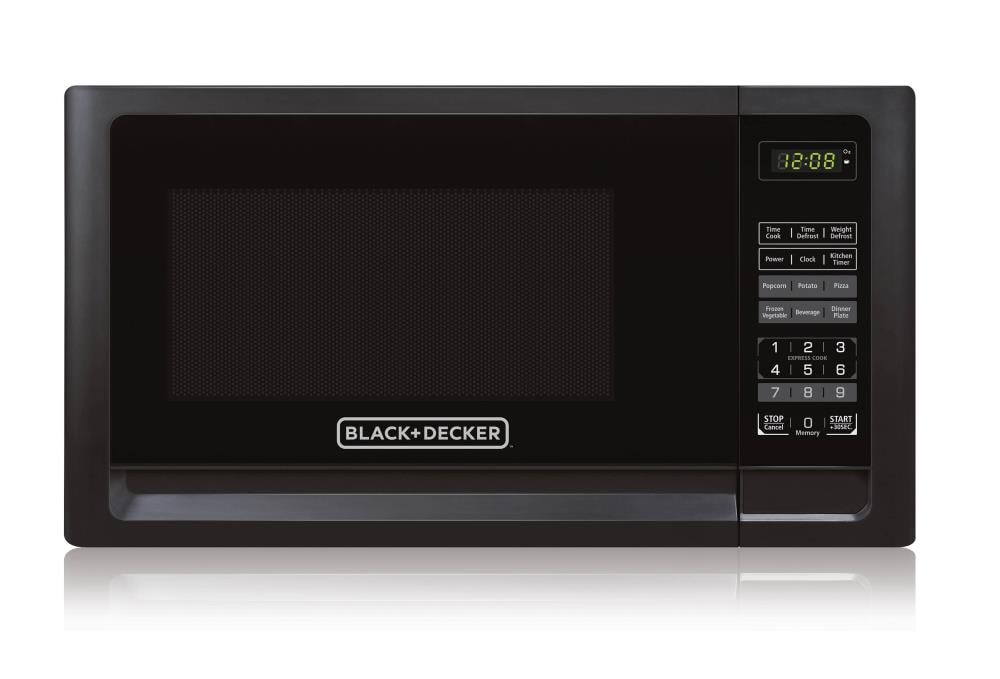 BLACK+DECKER 0.9-cu ft 900-Watt Countertop Microwave (Black) at