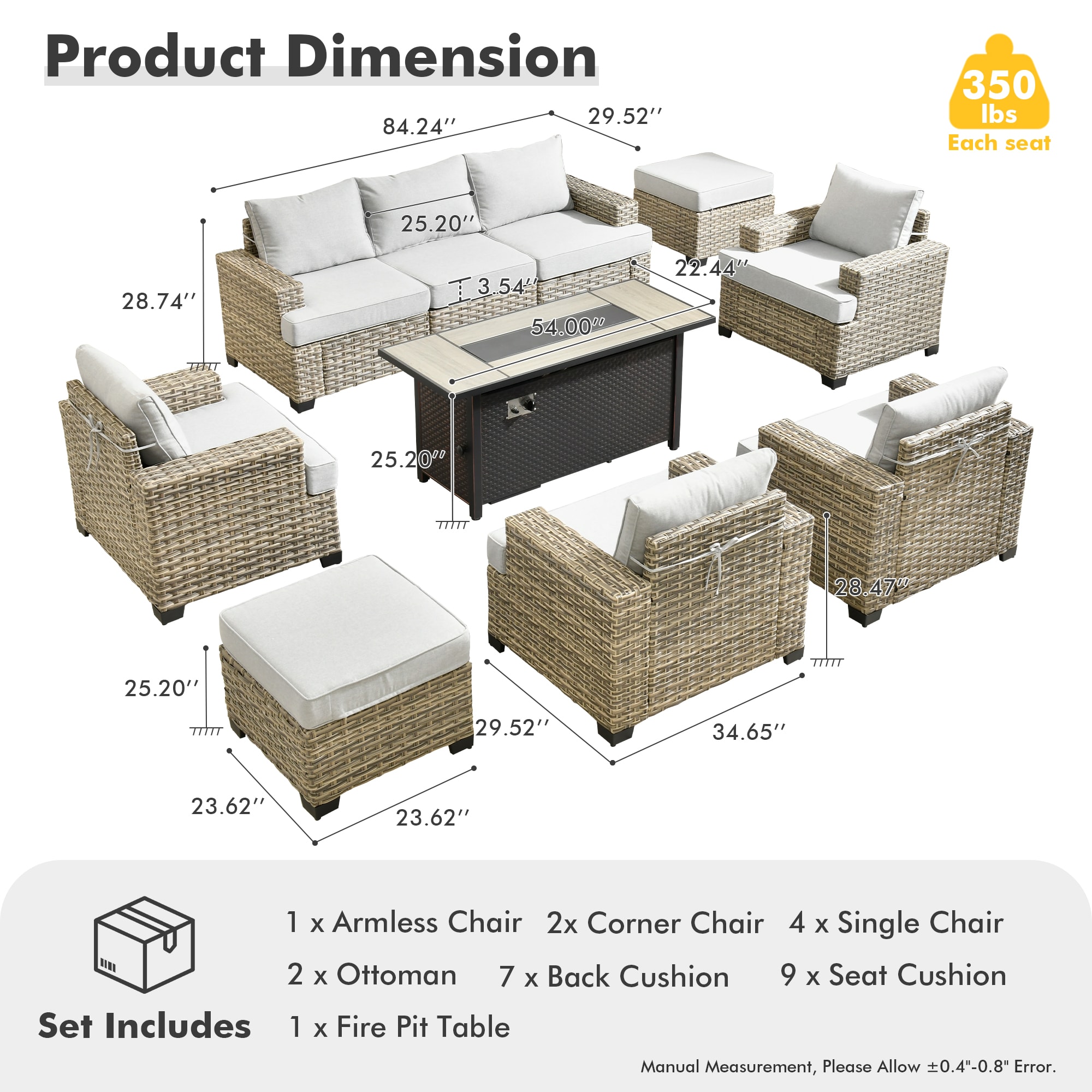 XIZZI XITBS4075-54IFP Patio-Conversation-Sets - View #8