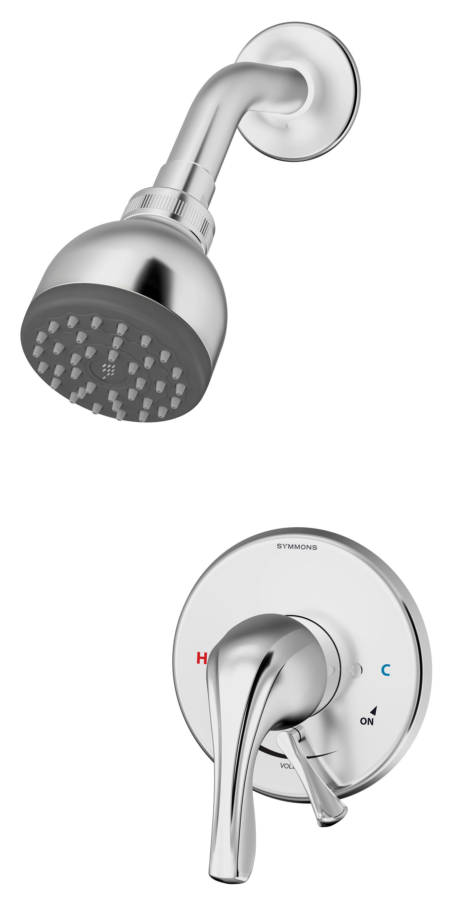Symmons S-9601-PLR-1.5-TRM Origins Polished Chrome 1-handle Single function 2.76-Inches Round Shower Faucet