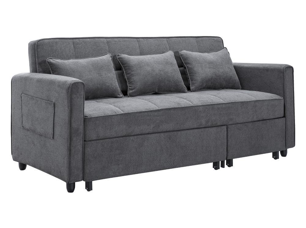 Relax A Lounger Grey Casual Polyester Queen Sofa Bed at Lowes.com