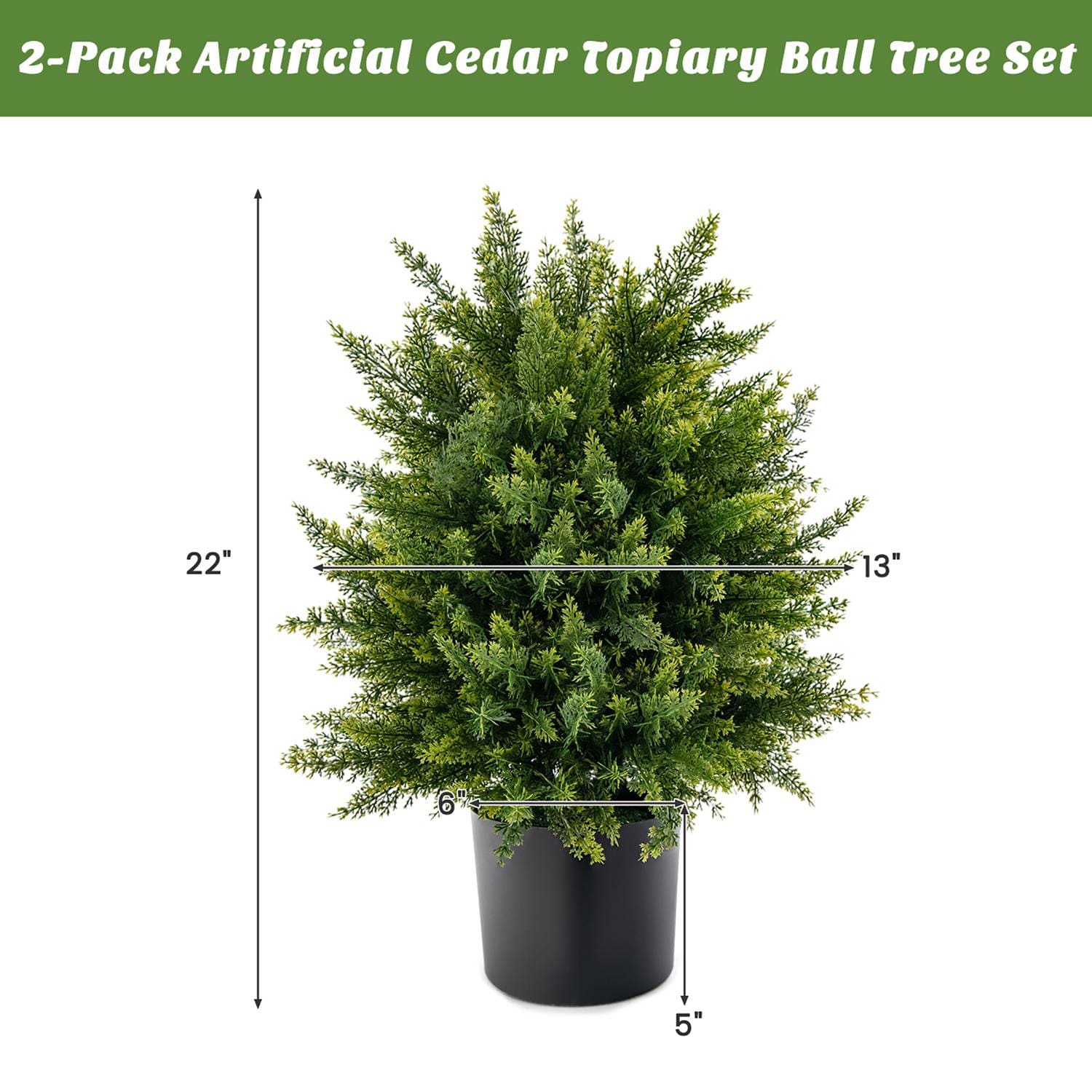 Costway CSHY000624 Artificial-Plants-Trees - View #9