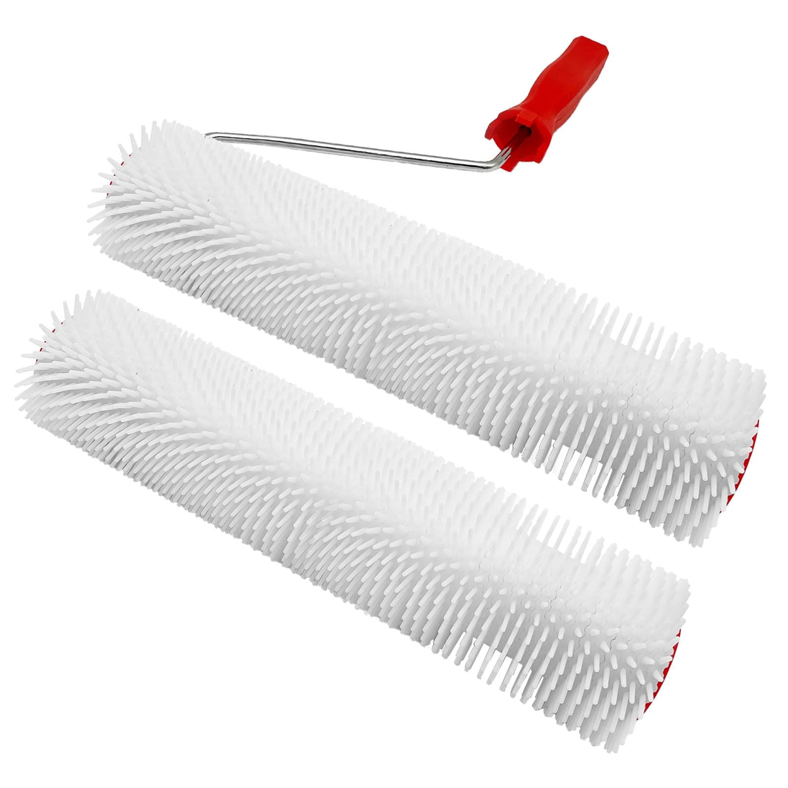 Phyfalip 12 Inch Latex Floor Self Leveling Screed Spiked Roller with Frame for Epoxy and Cement Concrete Floors 2 Piece Set #LPF0803P264