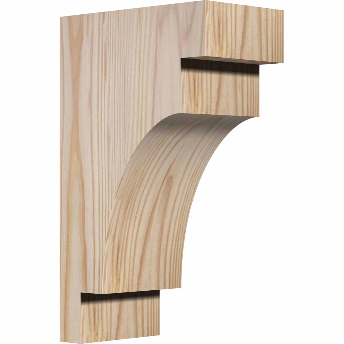 Ekena Millwork COR04X06X10MED00SDF 3.5-in x 6-in x 10-in Mediterranean Unfinished Douglas fir Wood Paintable/Stainable Corbel