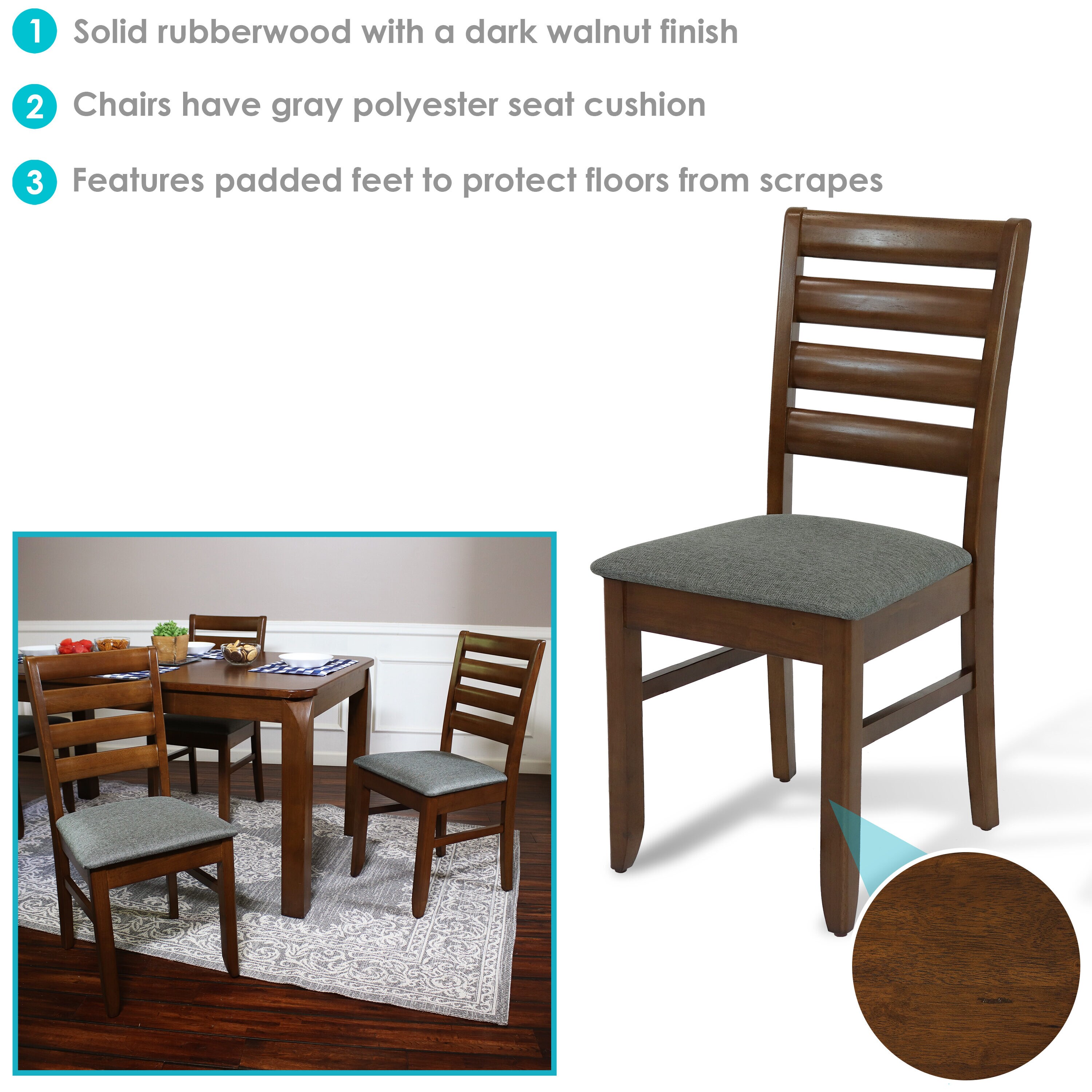 Sunnydaze Decor BWD-825 Dining-Chairs - View #5