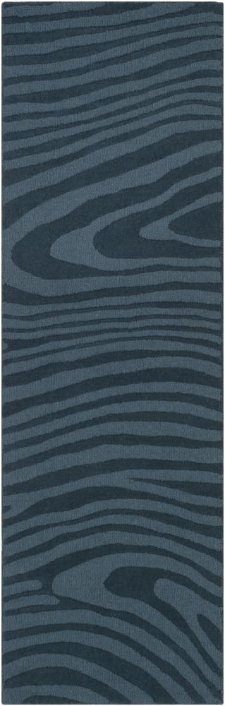 Surya M5463-268 Mystique 2 X 8 (ft) Wool Teal Indoor Abstract Industrial Runner Rug