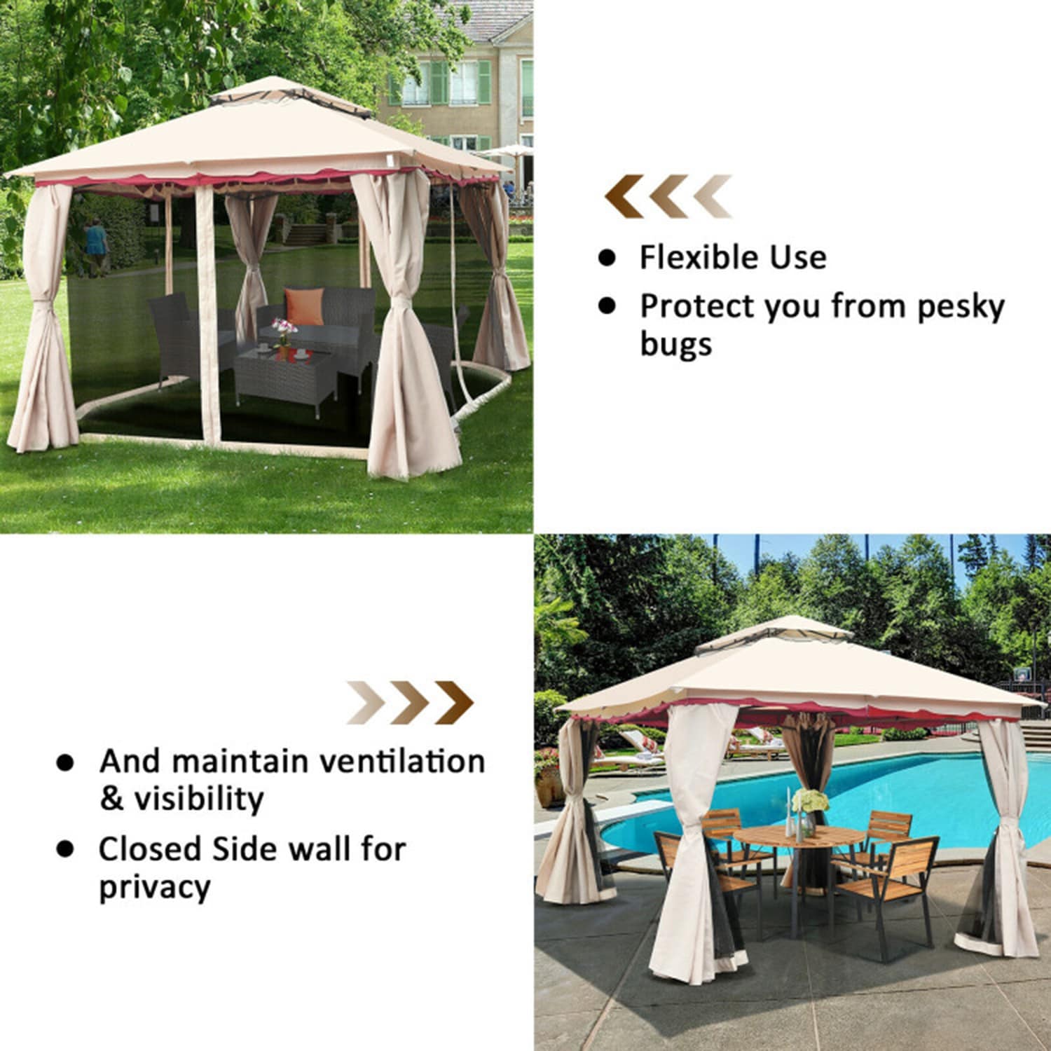 Mondawe MO-16087BG-NY Wood-Resin-Gazebos - View #7