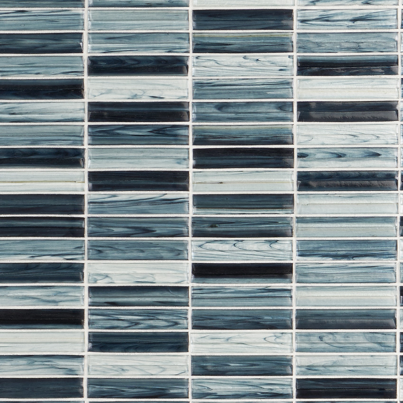 Artmore Tile EXT3RD105432 Rivulet Dusk 12-in x 12-in Polished Glass Patterned Linear Mosaic Wall Tile ( 0.95-sq ft Piece