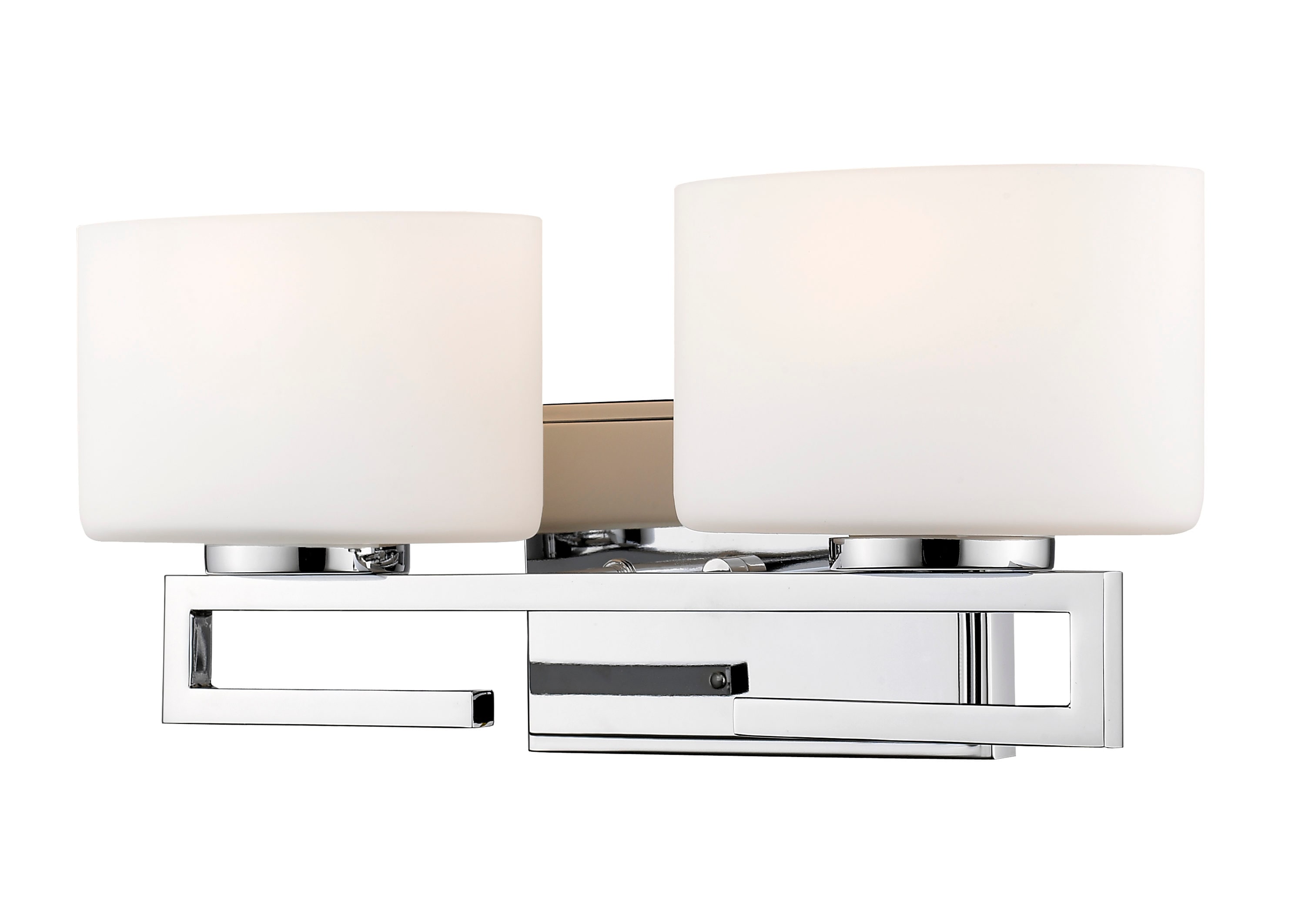 Z-Lite 335-2V-CH-LED Privet 16-in 2 -Light Polished Chrome Integrated LED Transitional Vanity light