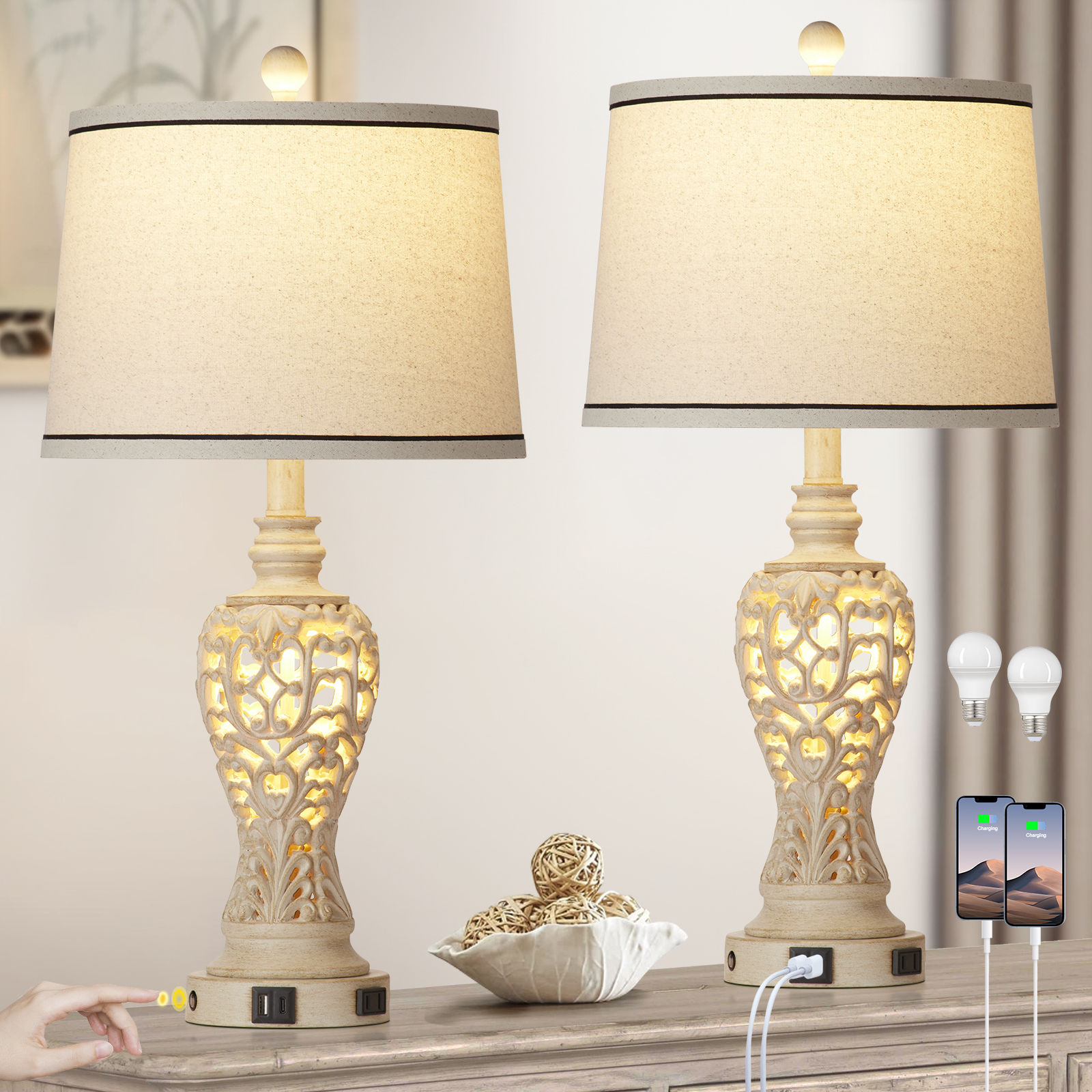 UrFurnishings TD-302 Table-Lamps - View #6