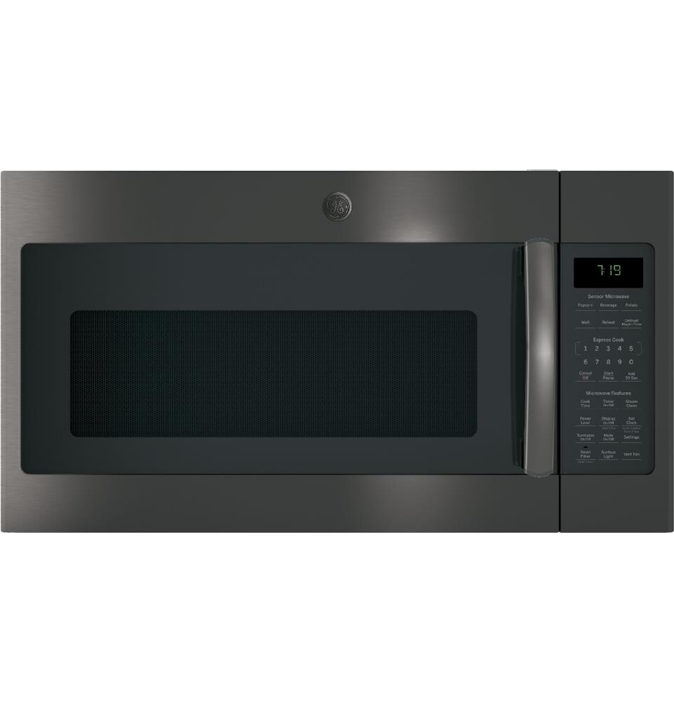 GE JNM7196BLTS 1.9-cu ft Over-the-Range Microwave with Sensor Cooking (Black Stainless)