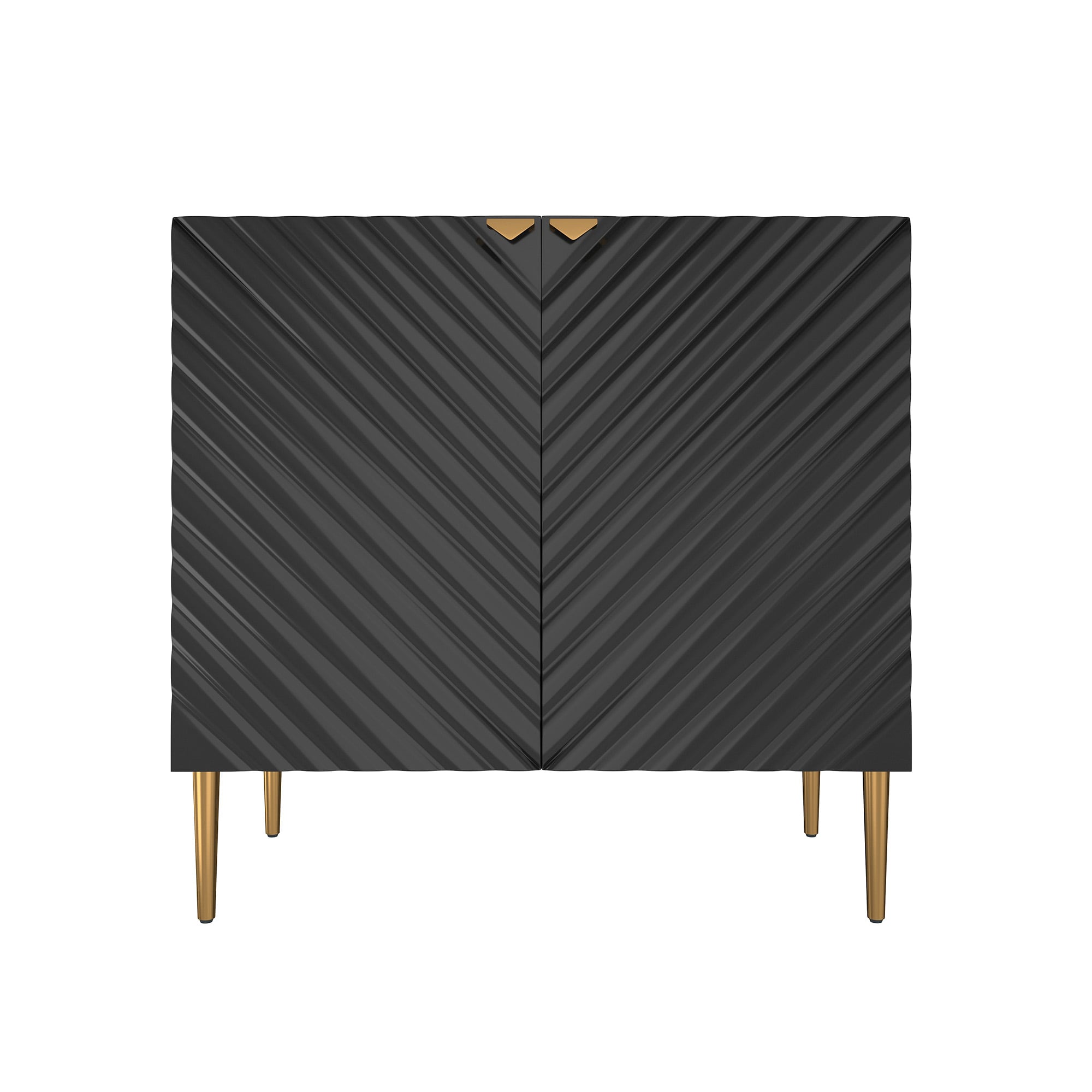 Clihome 15.75-in W x 31-in H Mdf Black Freestanding Utility Storage Cabinet